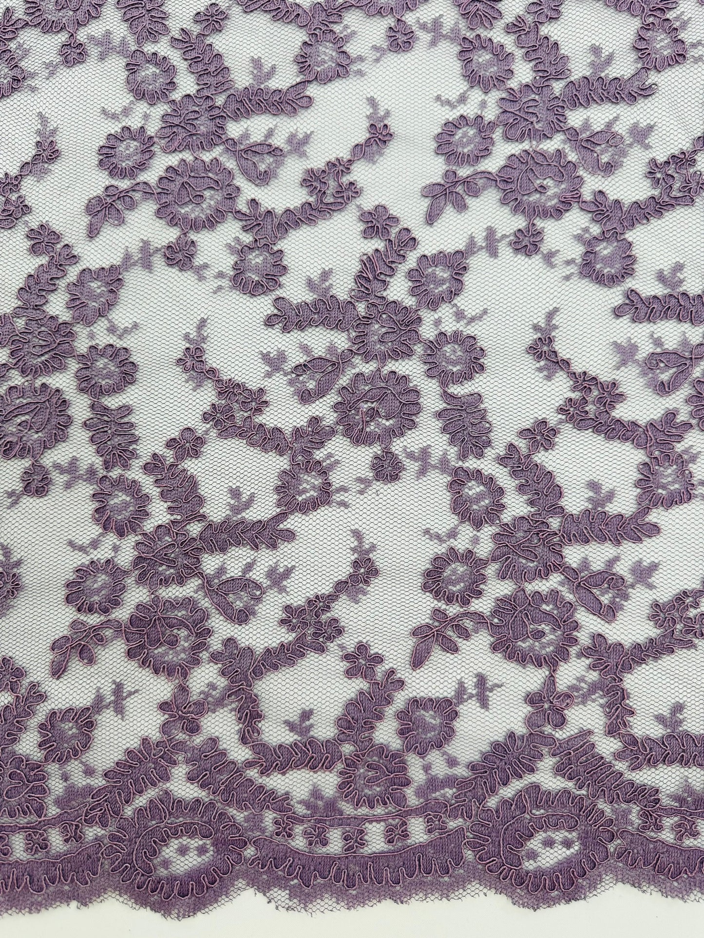 ML140 PURPLE Corded Alencon Lace
