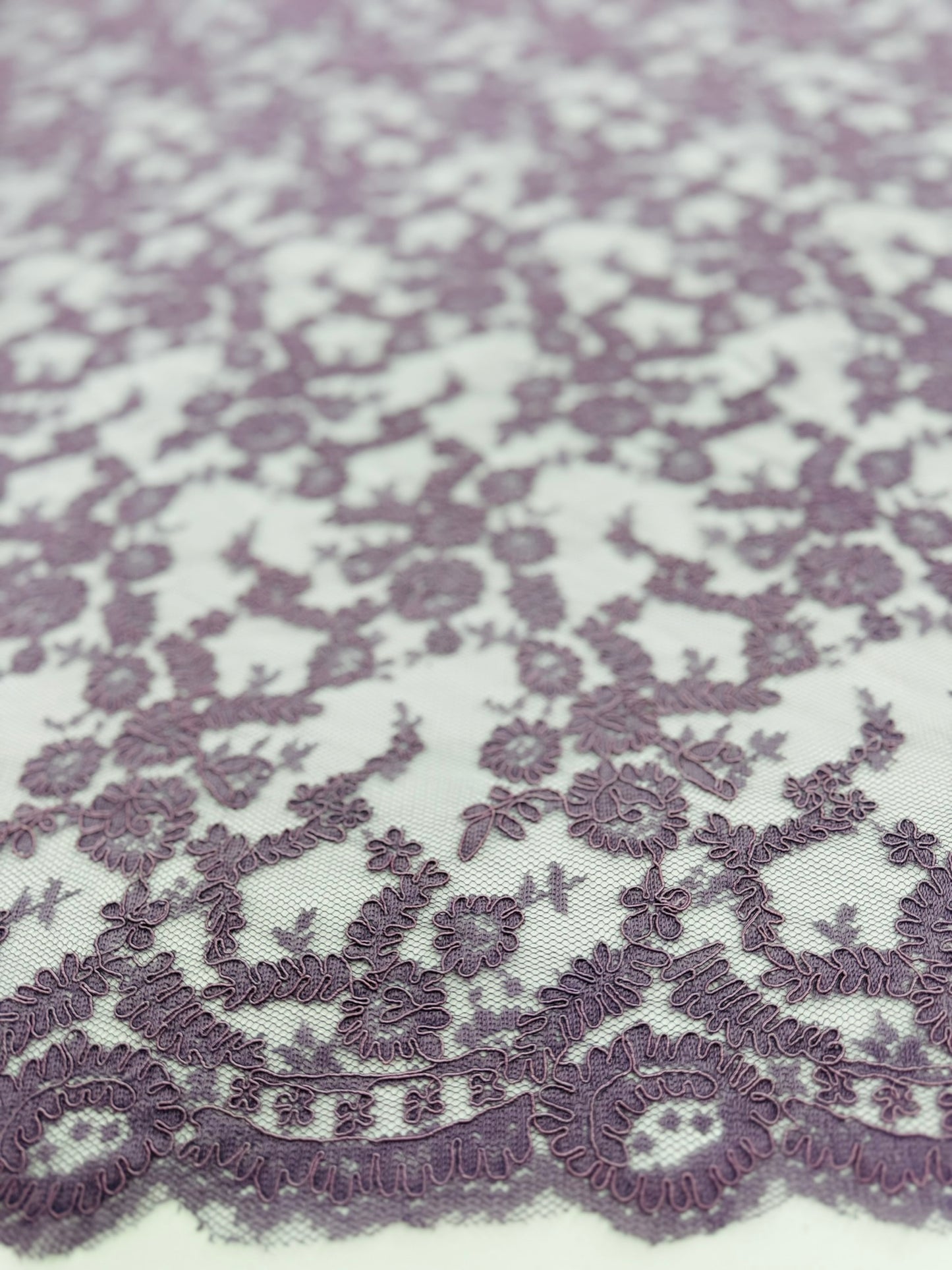 ML140 PURPLE Corded Alencon Lace