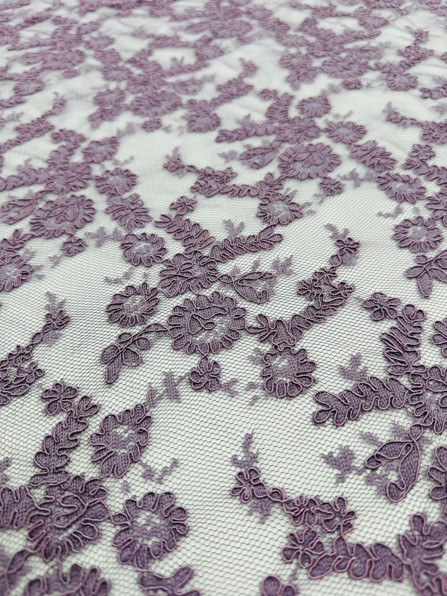 ML140 PURPLE Corded Alencon Lace
