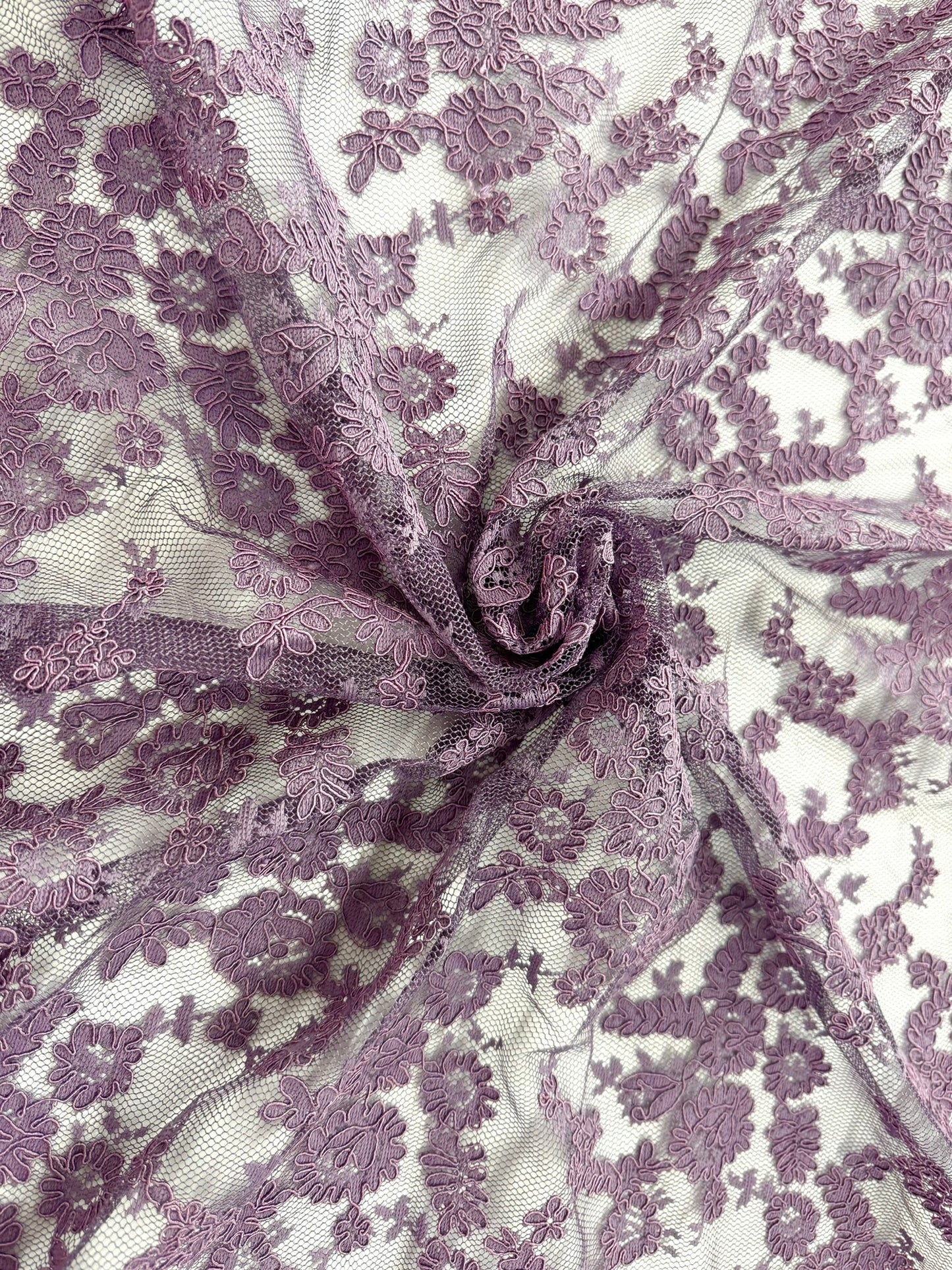 ML140 PURPLE Corded Alencon Lace