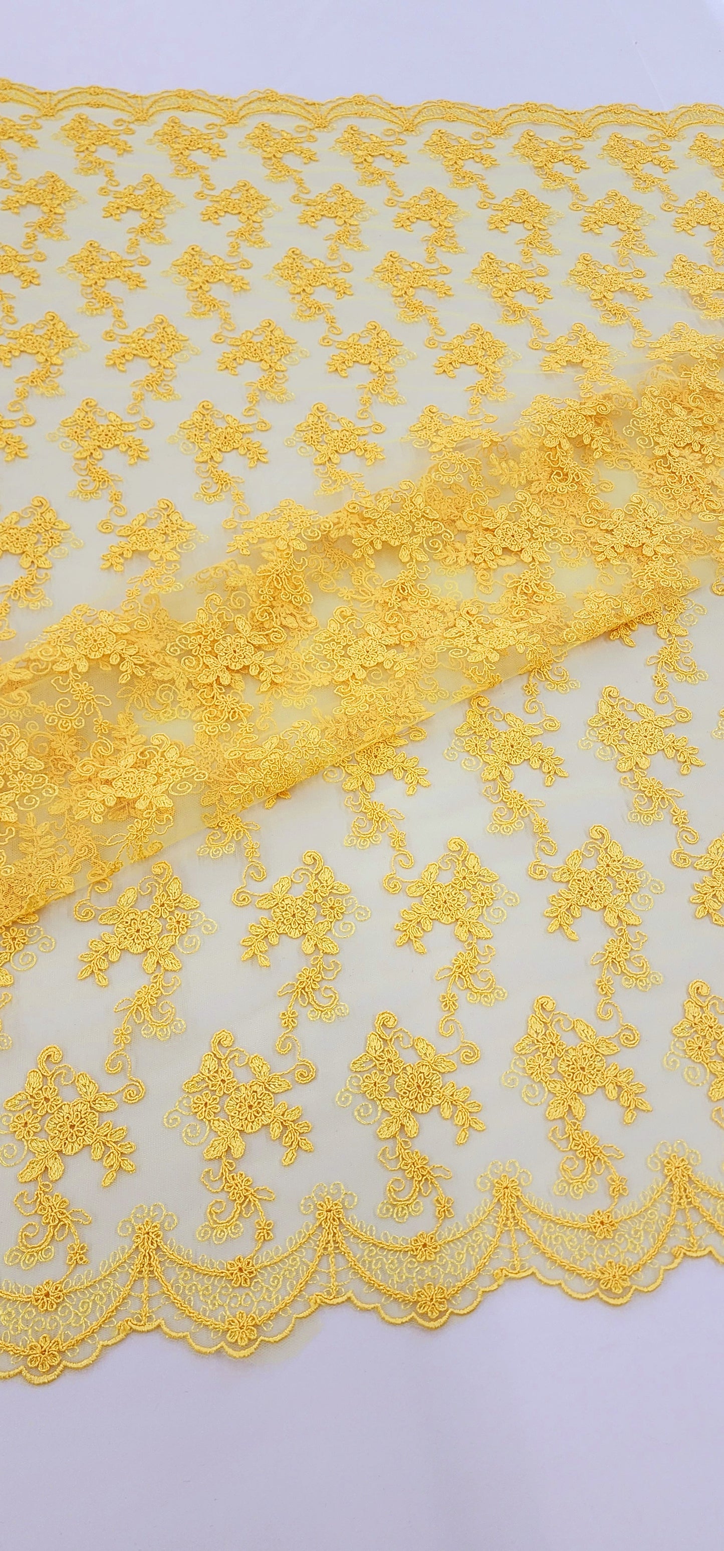 ML101 YELLOW Corded Lace