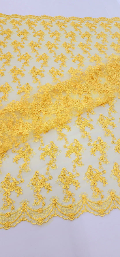 ML101 YELLOW Corded Lace