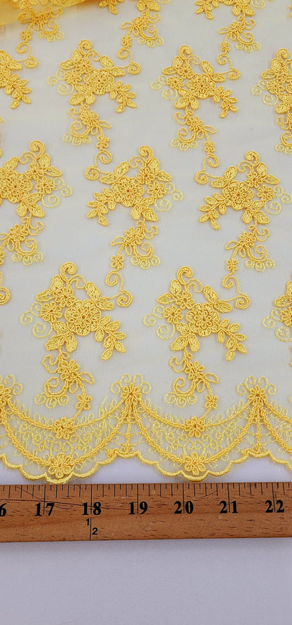 ML101 YELLOW Corded Lace