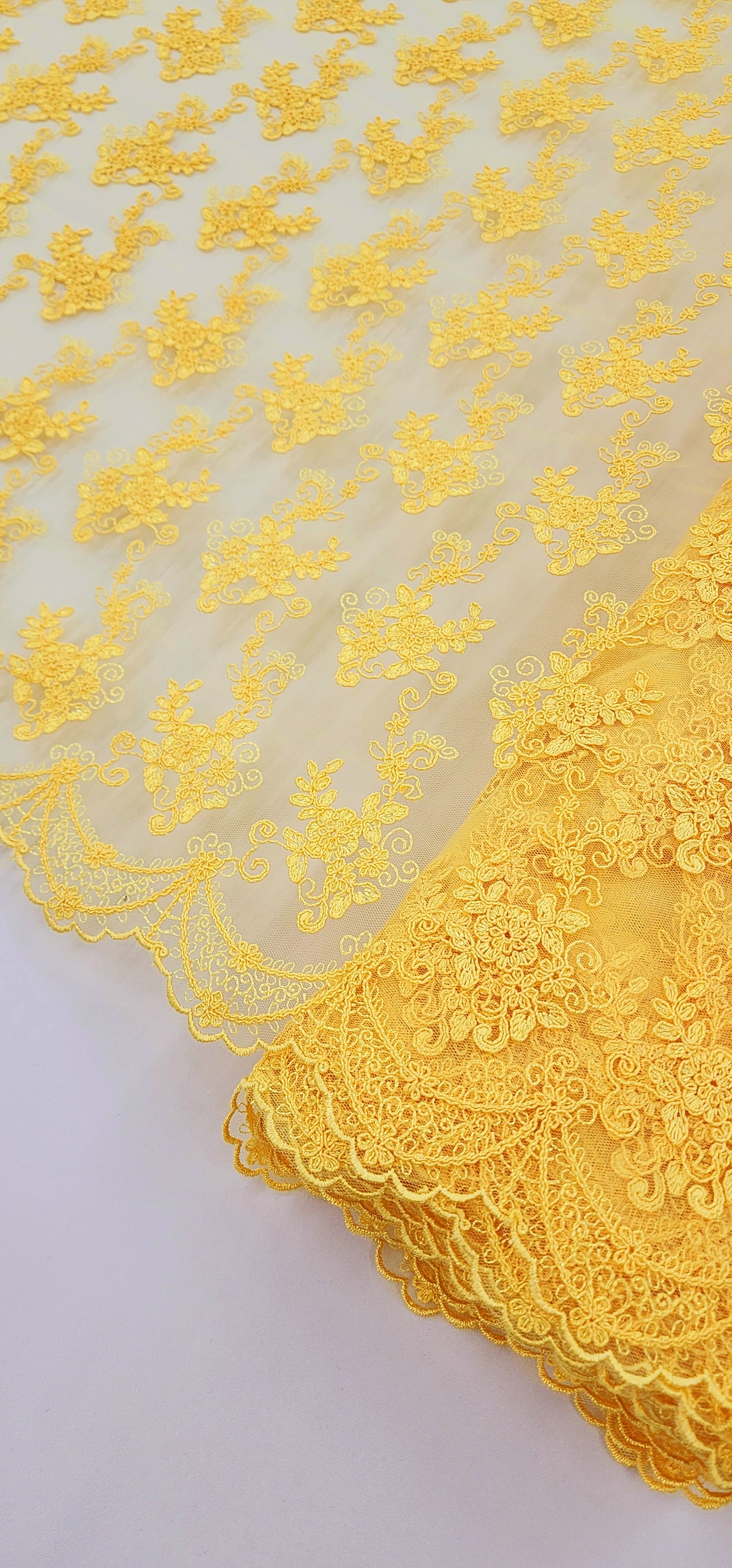 ML101 YELLOW Corded Lace