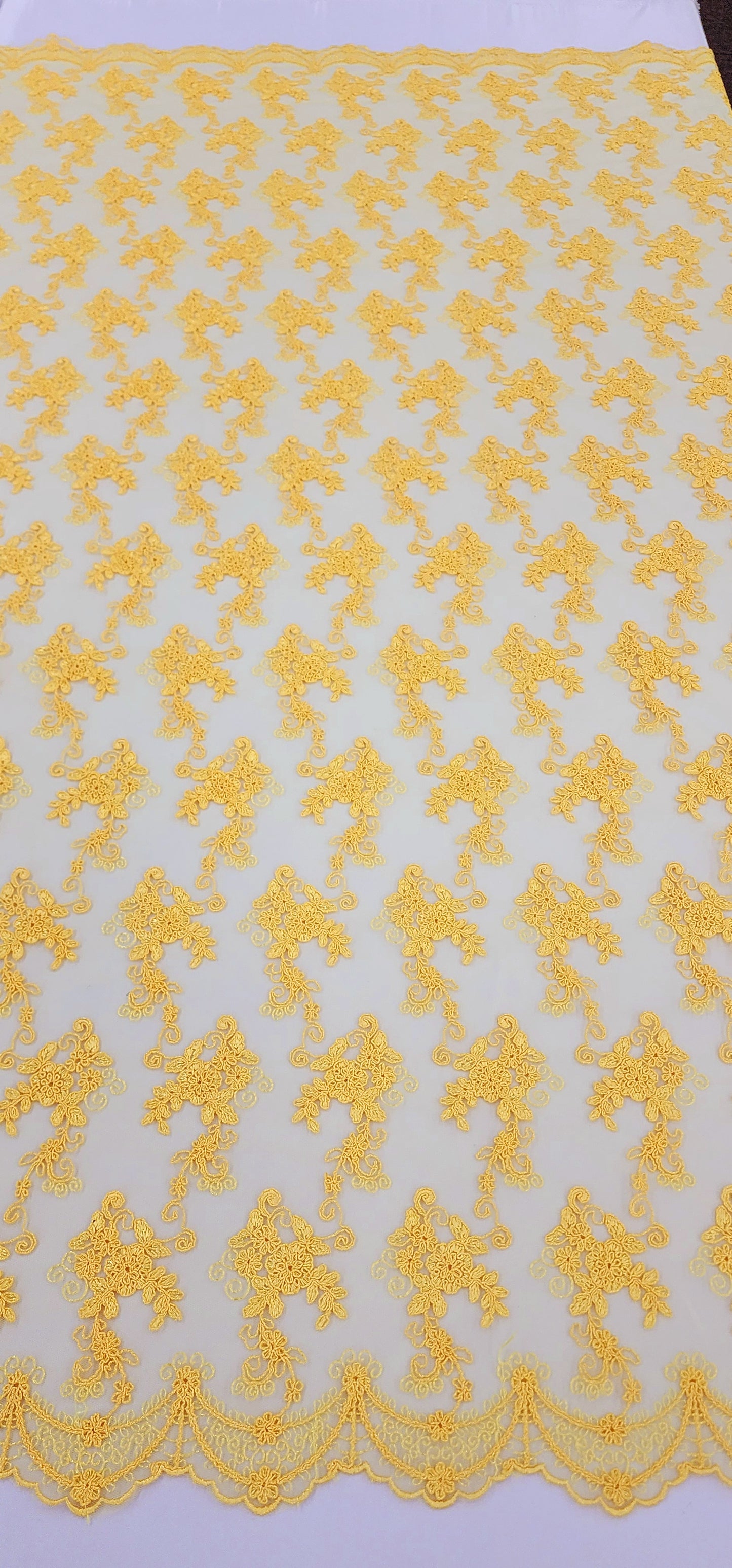 ML101 YELLOW Corded Lace