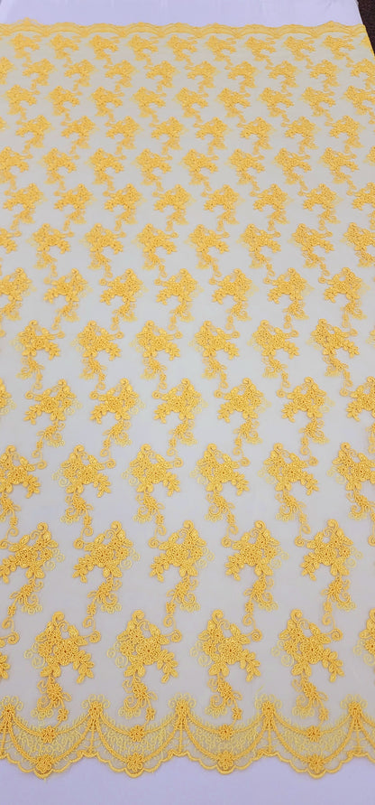 ML101 YELLOW Corded Lace