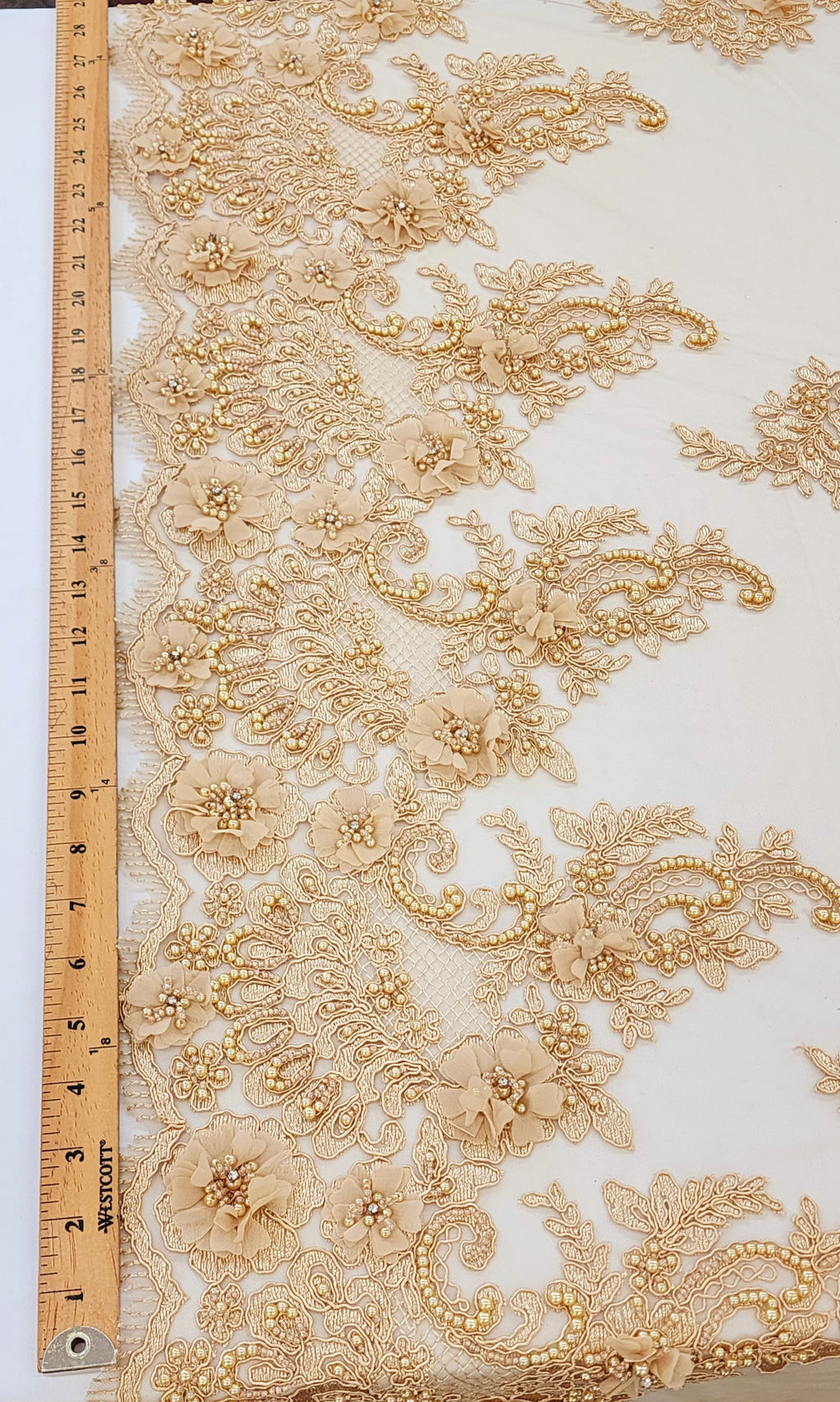 ML102 3D Floral Embroidery and Beaded Lace