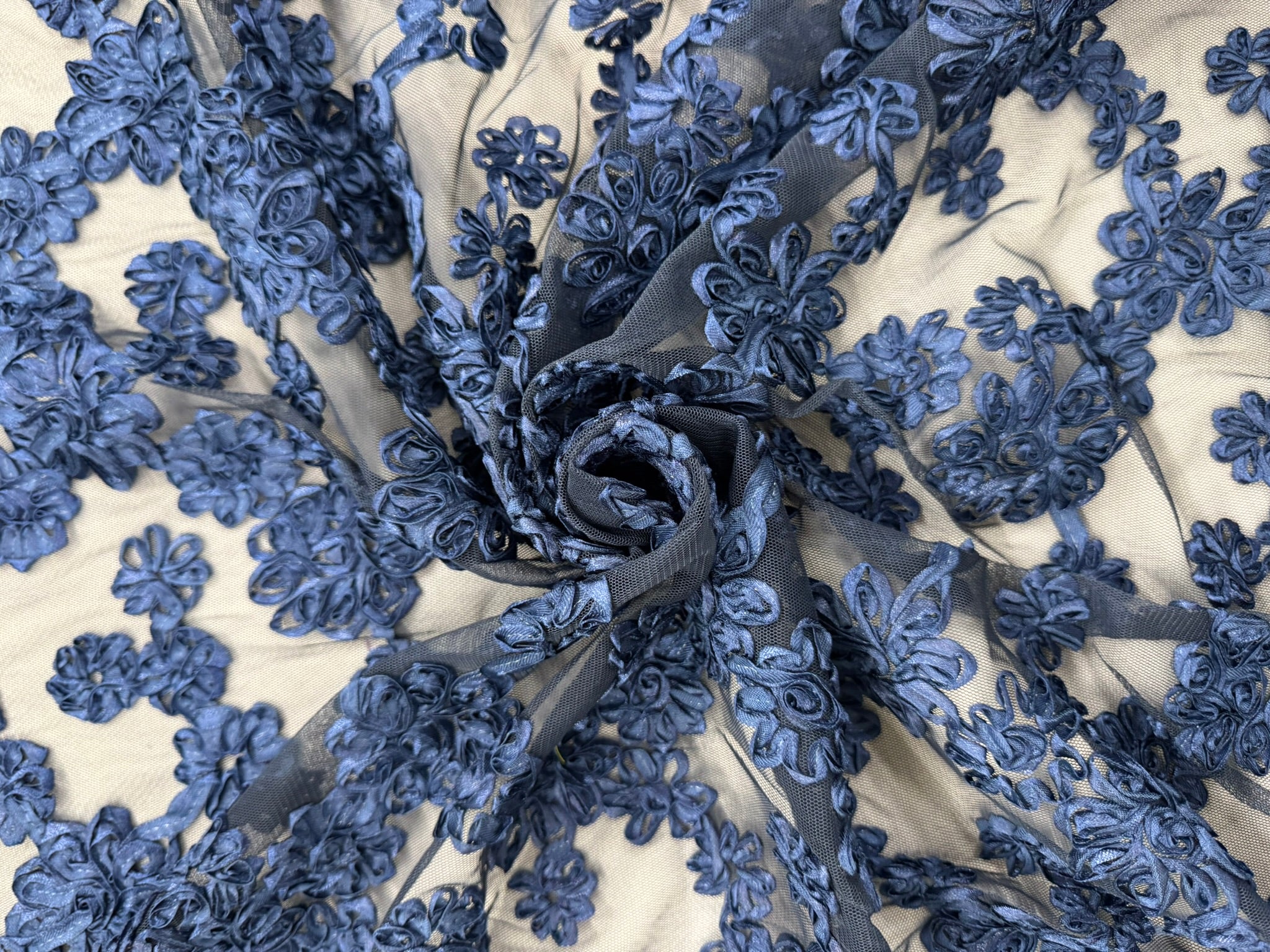 ML144 3D FLORAL RIBBON LACE FABRIC