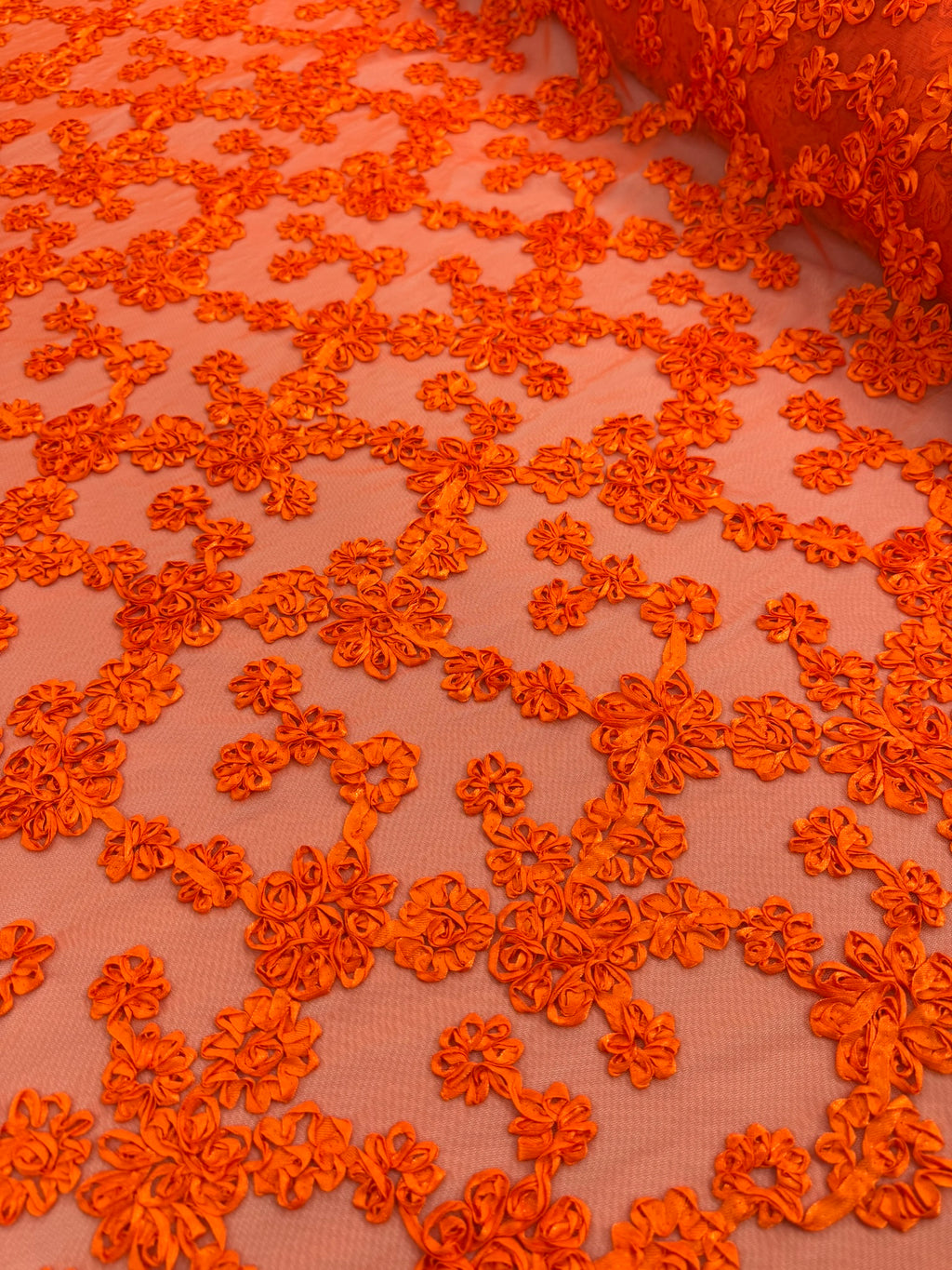 ML144 3D FLORAL RIBBON LACE FABRIC
