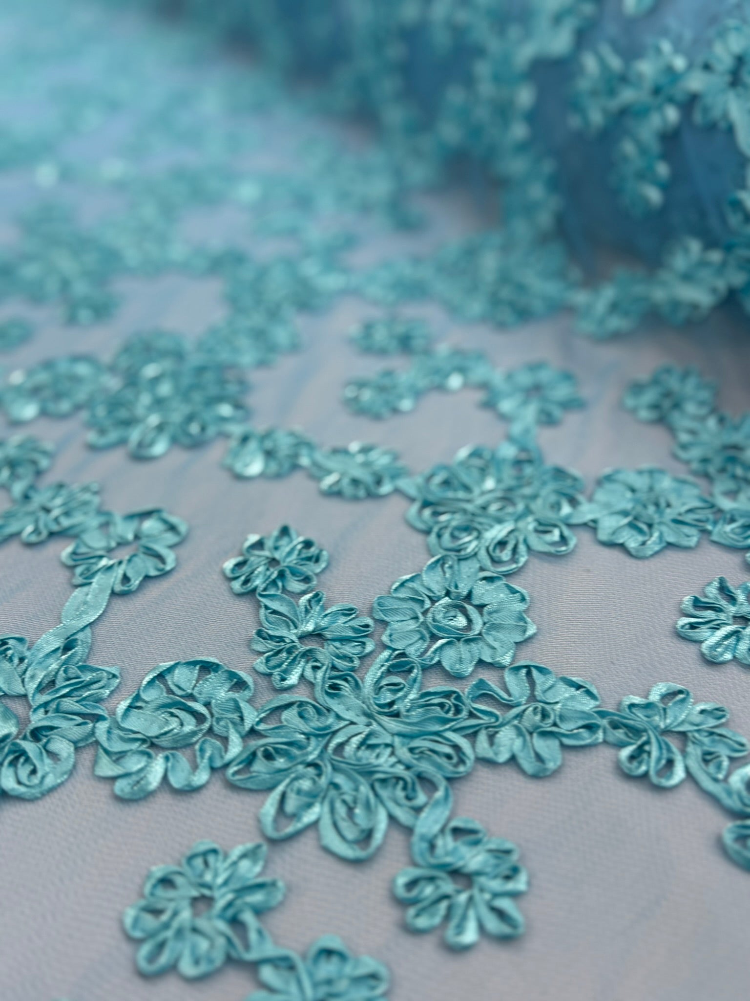 ML144 3D FLORAL RIBBON LACE FABRIC
