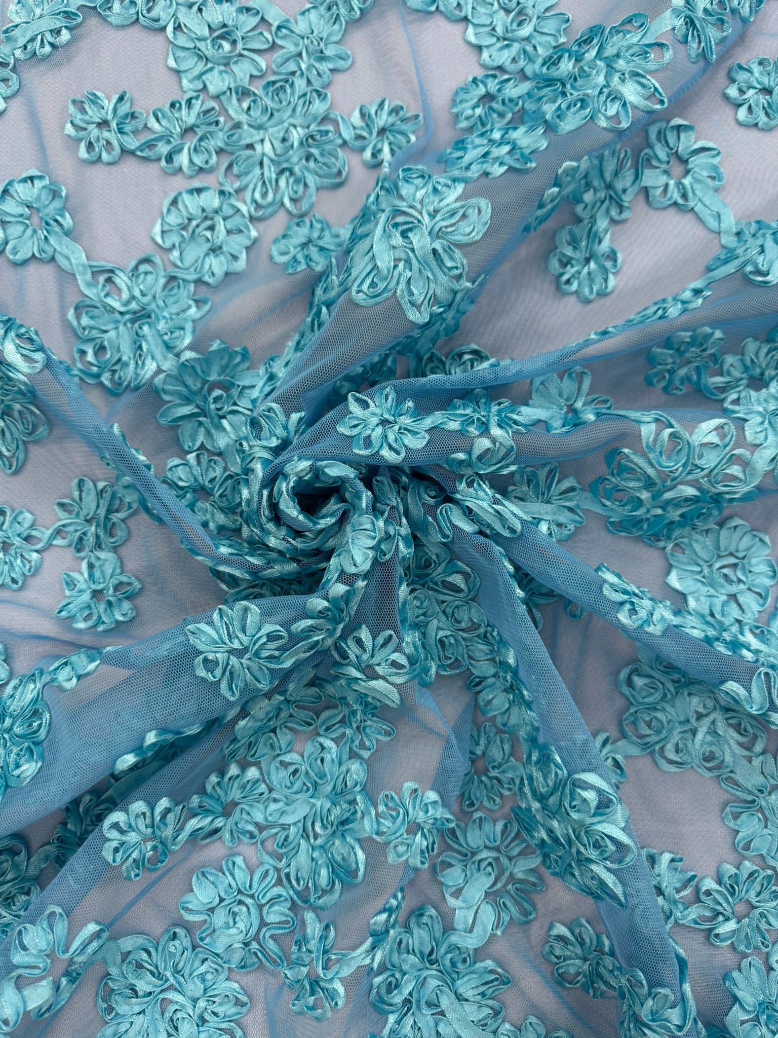 ML144 3D FLORAL RIBBON LACE FABRIC