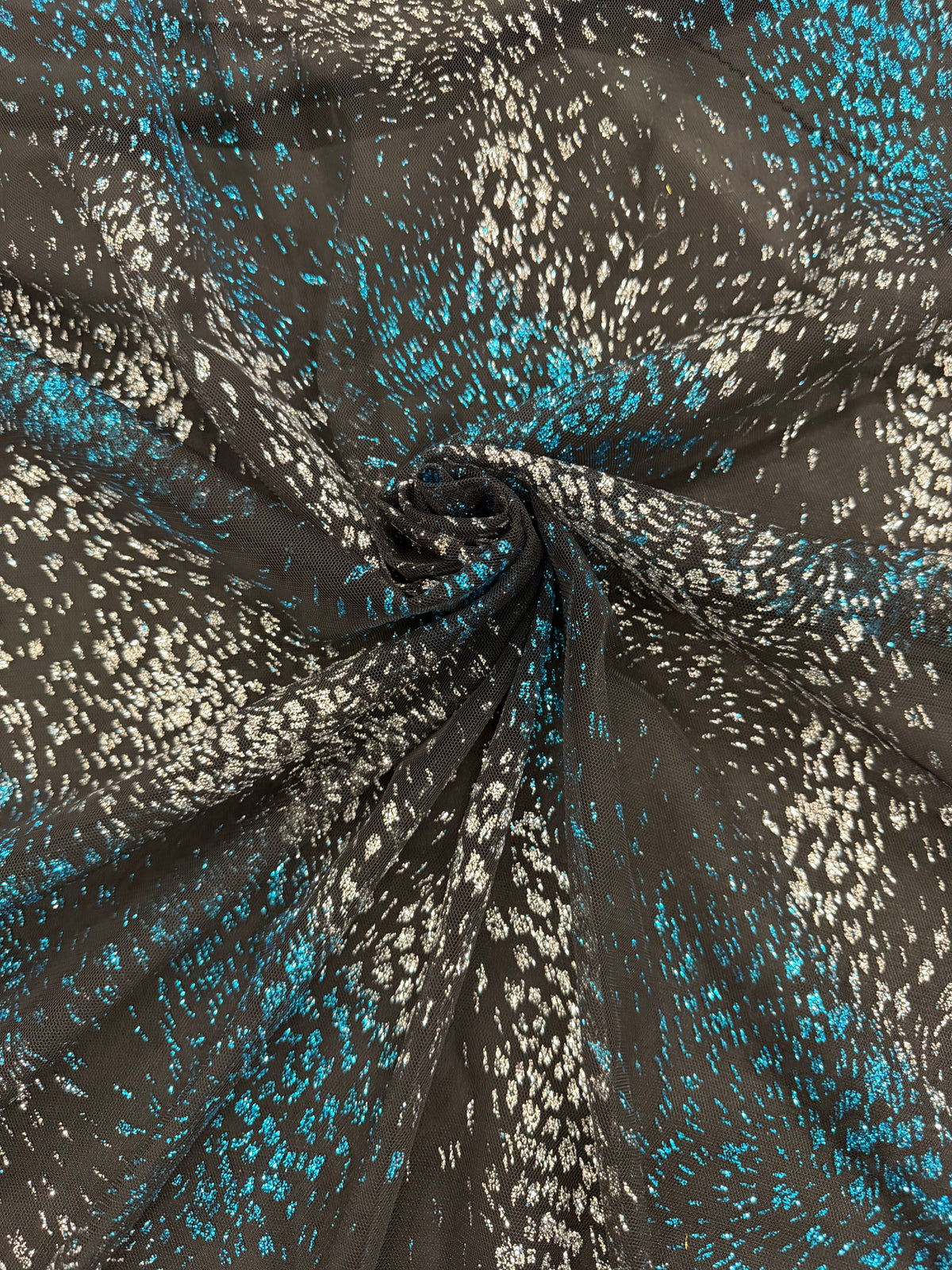 ML183 - Glitter Fabric by Yard – 60" Wide Sparklin Lace for Dancewear, Gowns, Tablecloth, Party Decor