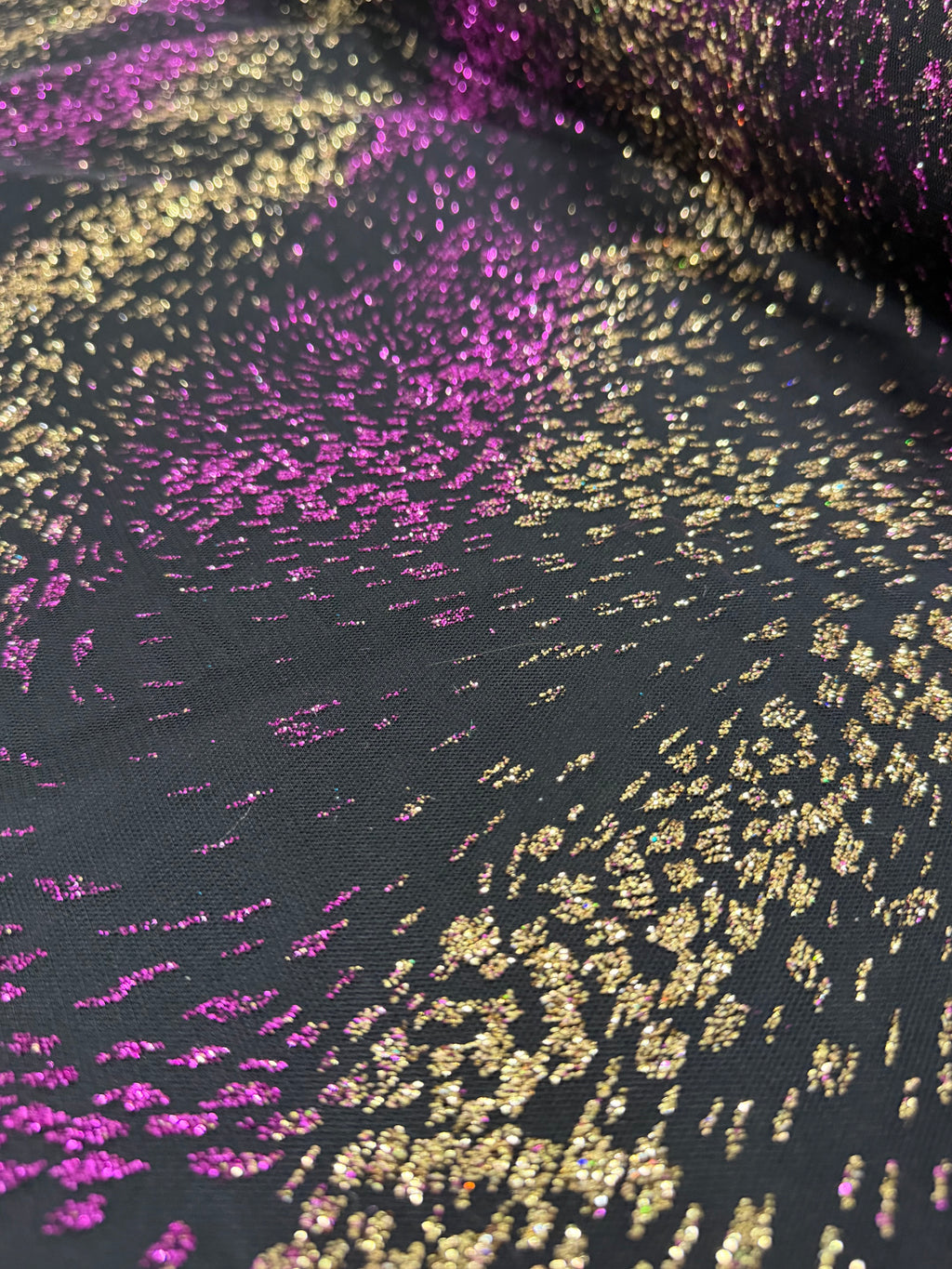 ML183 - Glitter Fabric by Yard – 60" Wide Sparklin Lace for Dancewear, Gowns, Tablecloth, Party Decor