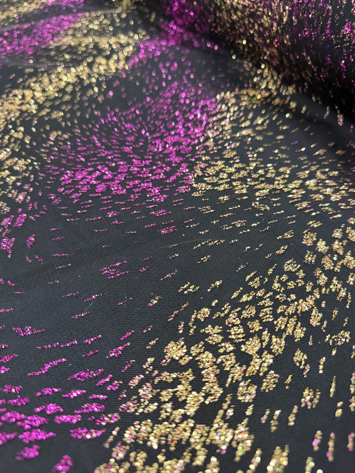 ML183 - Glitter Fabric by Yard – 60" Wide Sparklin Lace for Dancewear, Gowns, Tablecloth, Party Decor