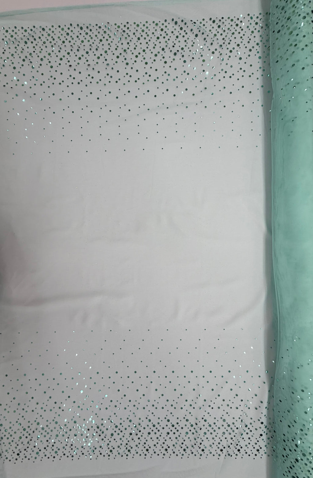 ML187 - Dot Fabric by Yard – 60" Wide Hologram Dot Lace for Dancewear, Gowns, Tablecloth, Party Decor