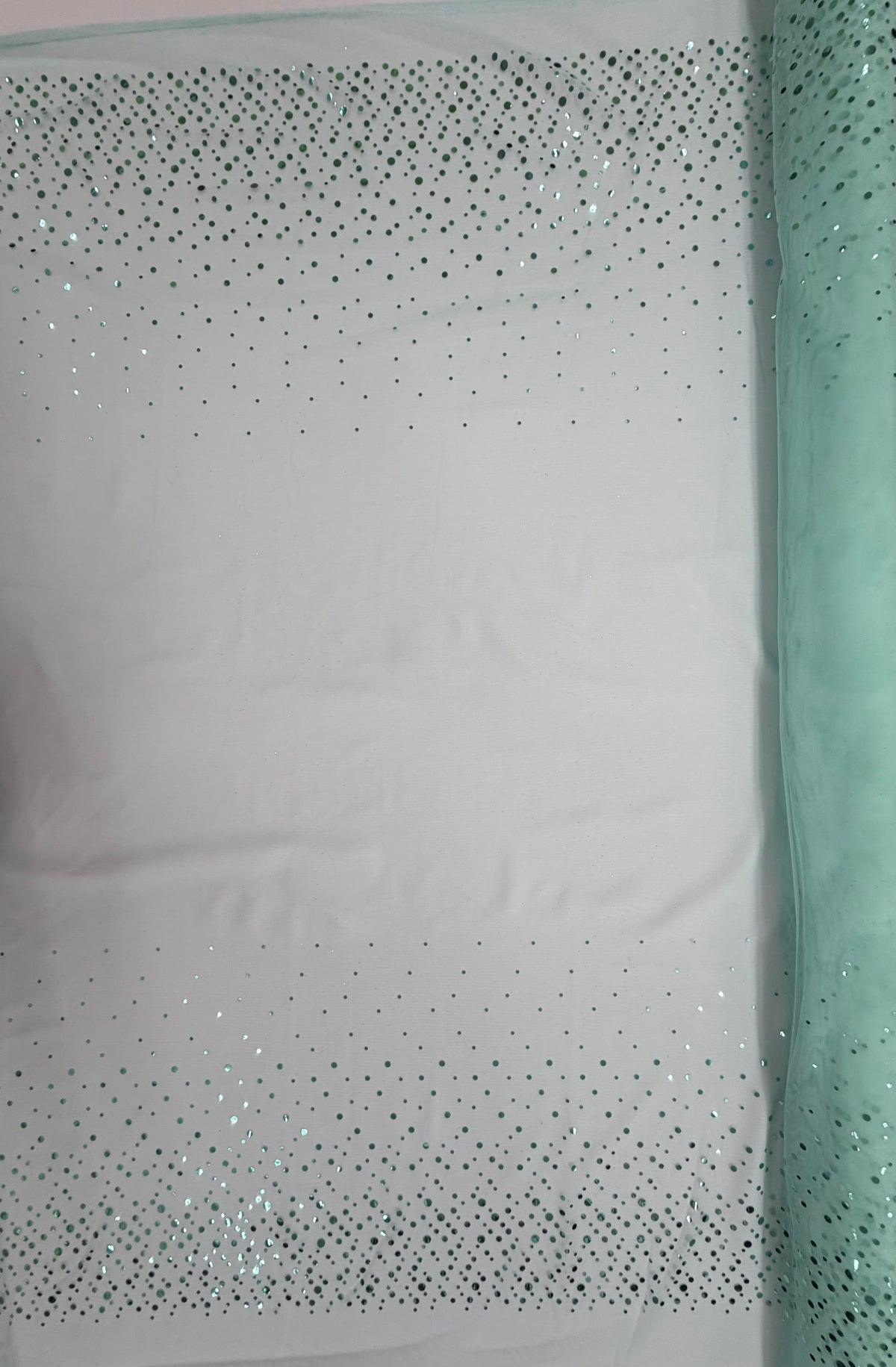 ML187 - Dot Fabric by Yard – 60" Wide Hologram Dot Lace for Dancewear, Gowns, Tablecloth, Party Decor
