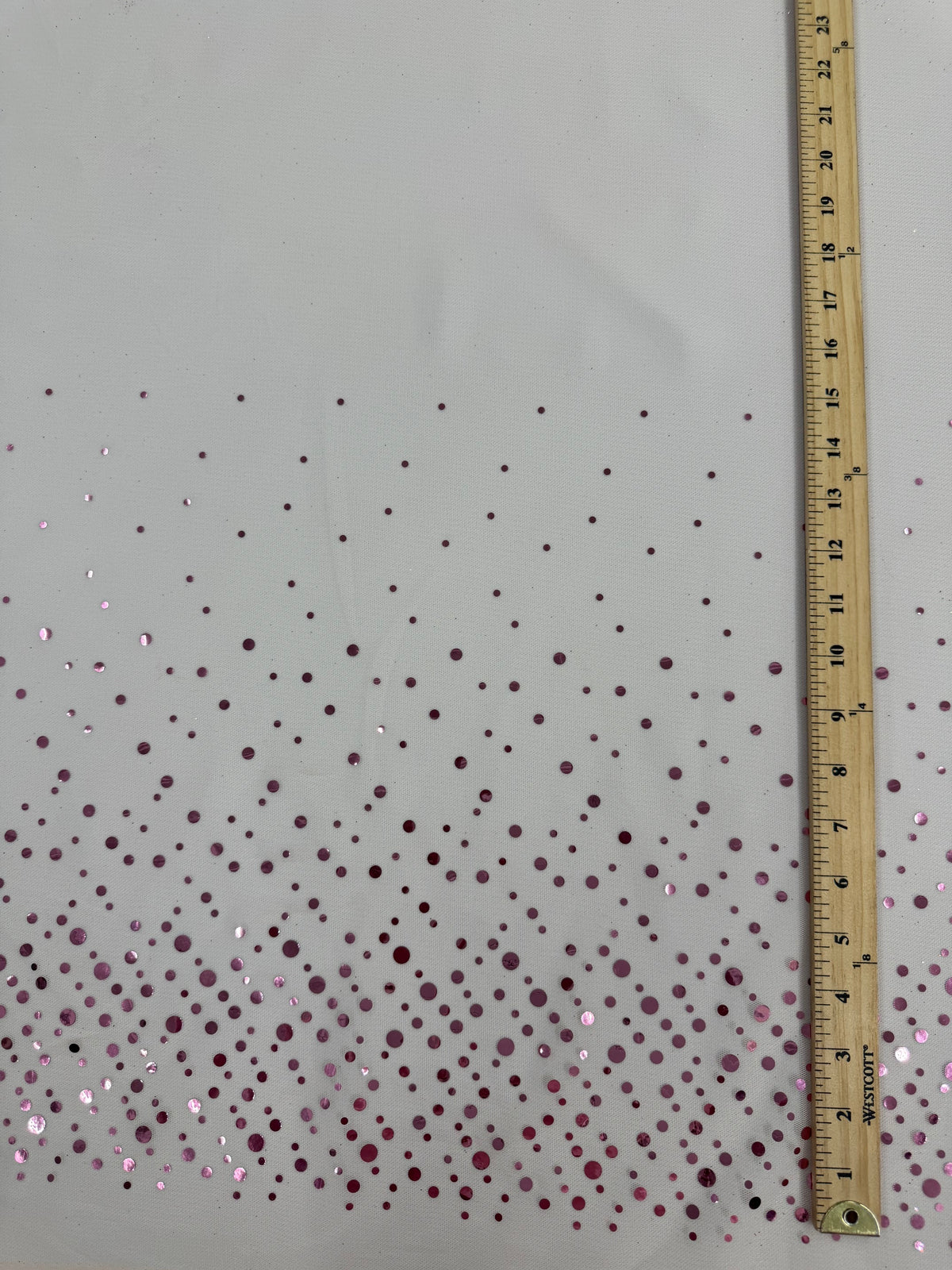 ML187 - Dot Fabric by Yard – 60" Wide Hologram Dot Lace for Dancewear, Gowns, Tablecloth, Party Decor
