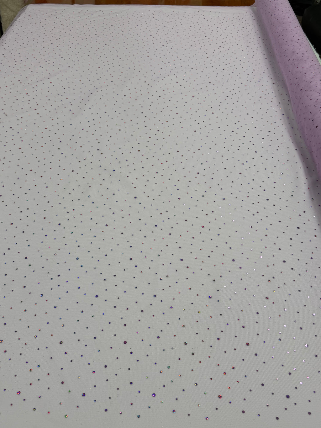 ML199 - Sparkly Fabric by Yard – 60" Wide Tulle Lace for Dancewear, Gowns, Tablecloth, Party Decor