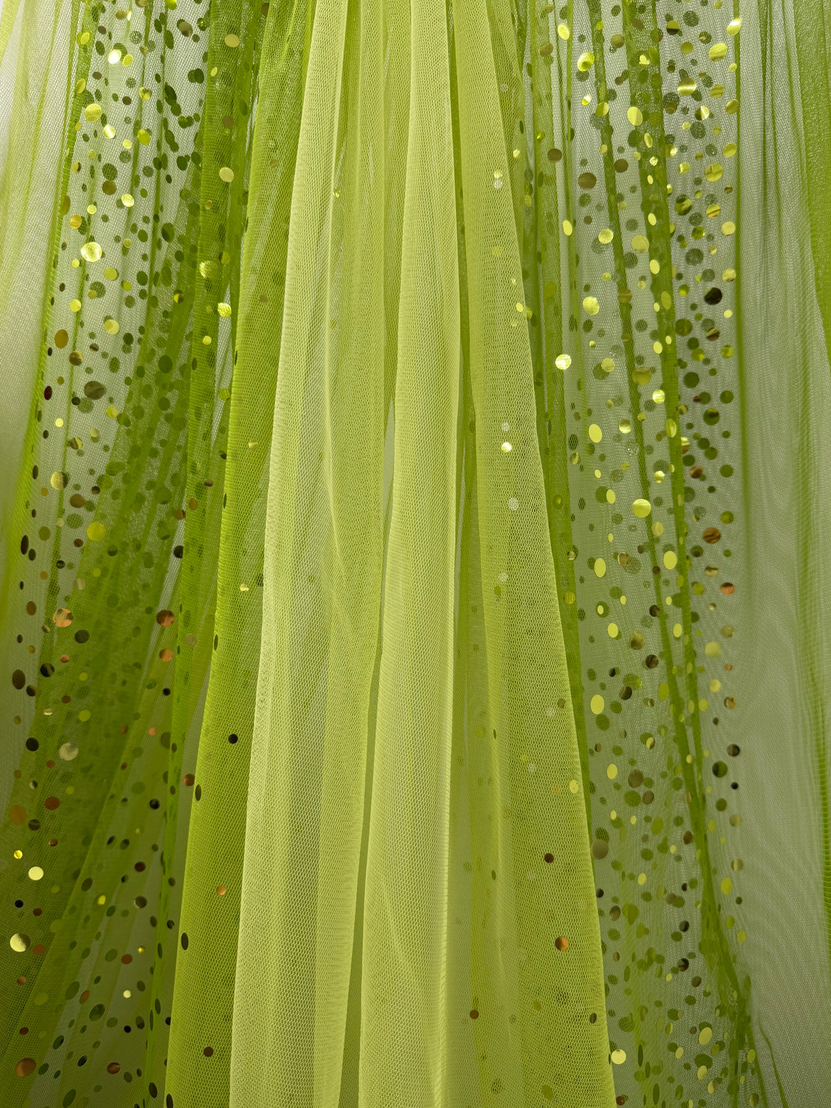 ML186 - Green Omber Dot Fabric by Yard – 60" Wide Hologram Dot Lace for Dancewear, Gowns, Tablecloth, Party Decor (Copy)