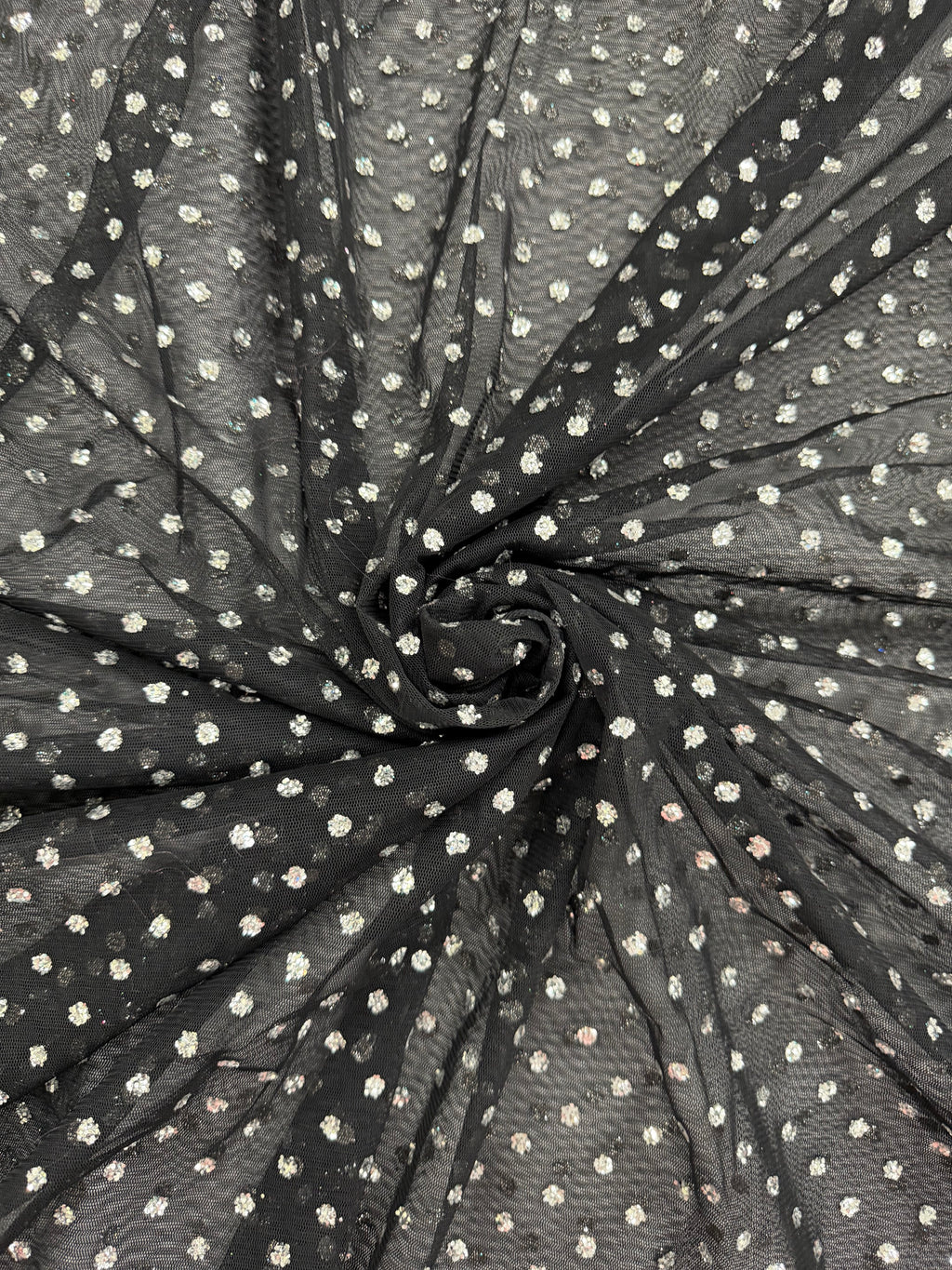 ML176 - Black Silver Fabric by Yard – 60" Wide Glitter Stripe Lace for Dancewear, Gowns, Tablecloth, Party Decor (Copy)