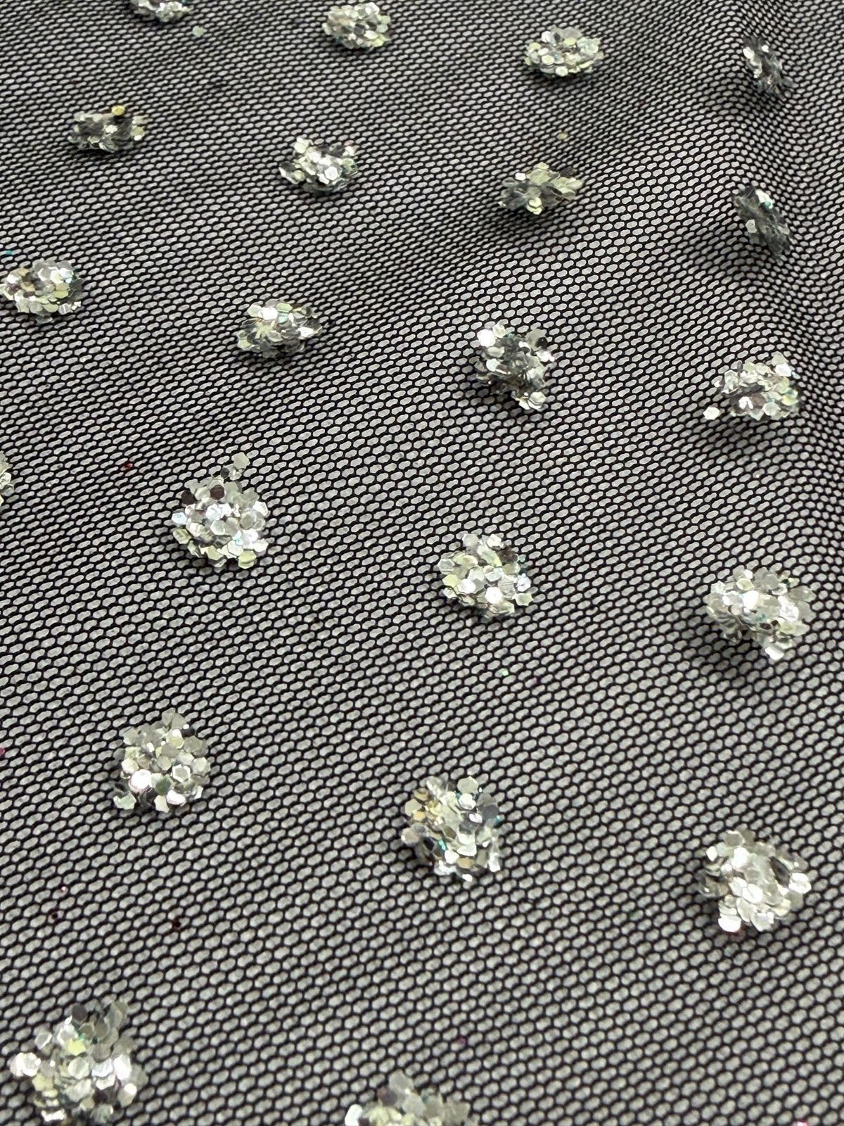 ML176 - Black Silver Fabric by Yard – 60" Wide Glitter Stripe Lace for Dancewear, Gowns, Tablecloth, Party Decor (Copy)