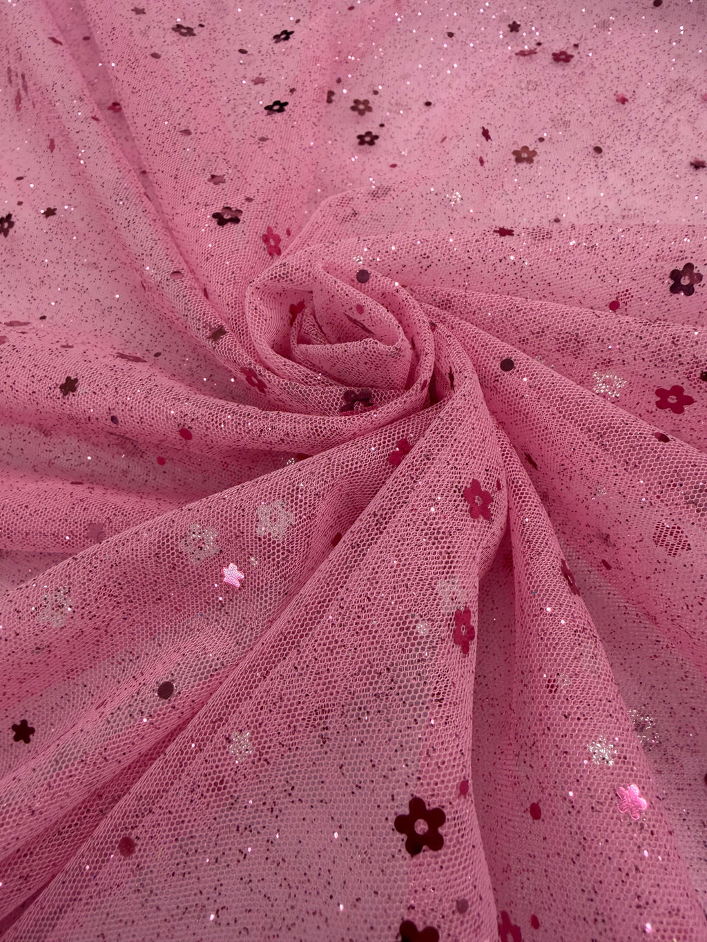 ML191 - Glitter Fabric by Yard – 60" Wide Sparkling Lace for Dancewear, Gowns, Tablecloth, Party Decor