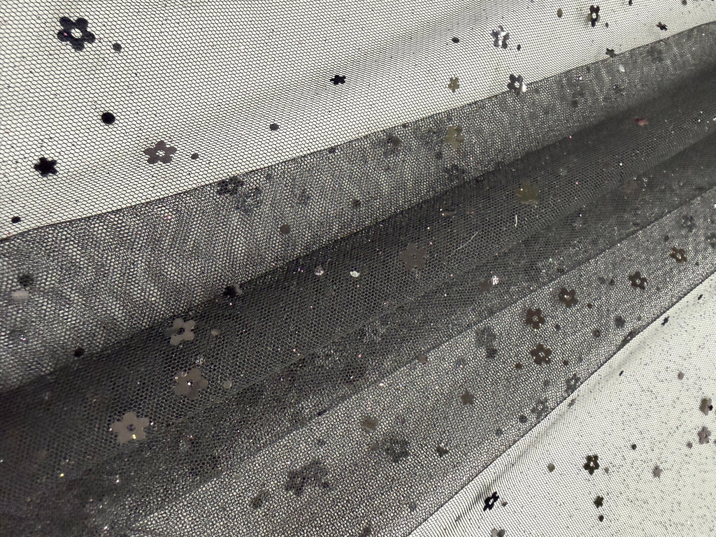 ML191 - Glitter Fabric by Yard – 60" Wide Sparkling Lace for Dancewear, Gowns, Tablecloth, Party Decor