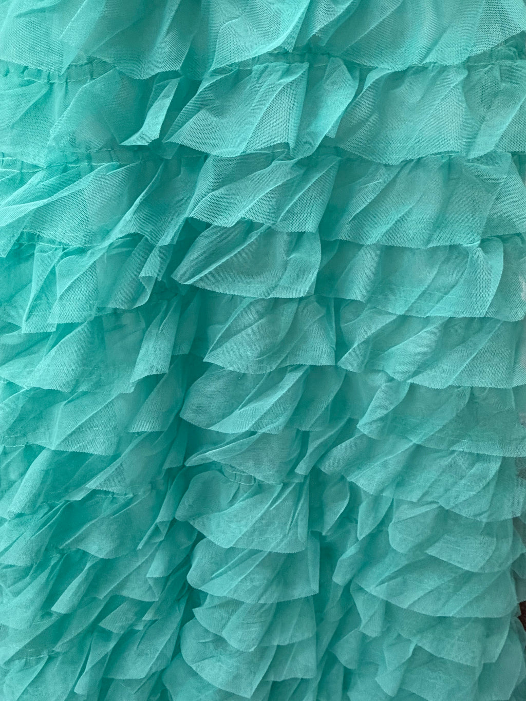 ML203 - Ruffle Lace Fabric by Yard – 52" Mesh for Gowns, Tablecloth, Party Decor