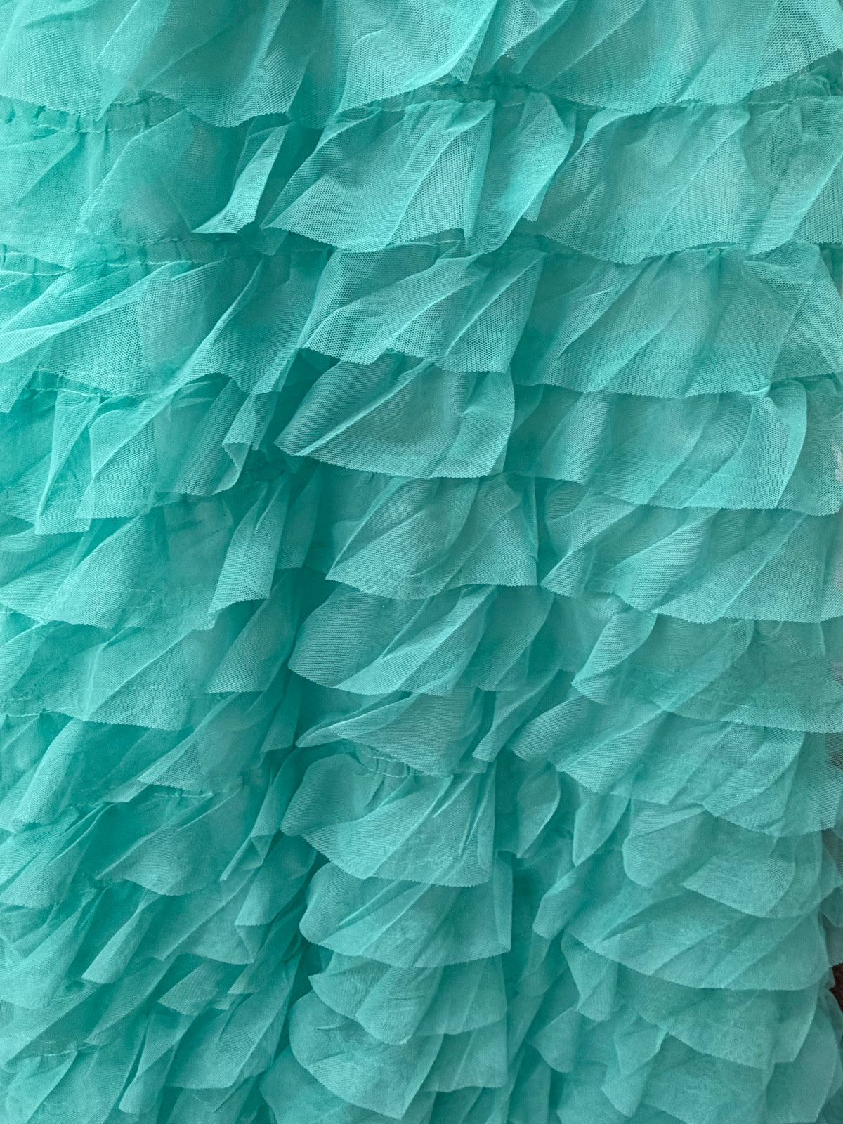 ML203 - Ruffle Lace Fabric by Yard – 52" Mesh for Gowns, Tablecloth, Party Decor