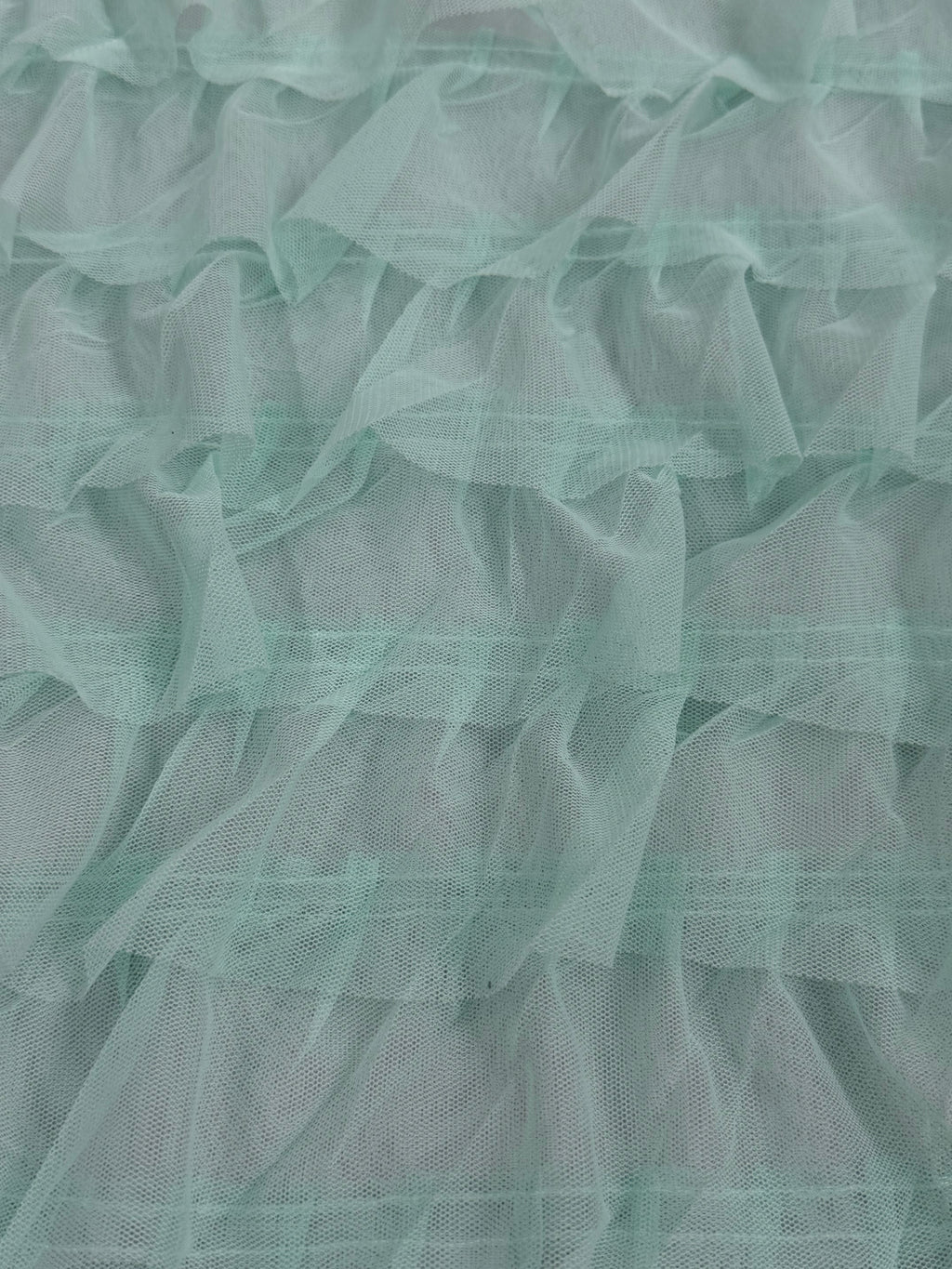ML203 - Ruffle Lace Fabric by Yard – 52" Mesh for Gowns, Tablecloth, Party Decor