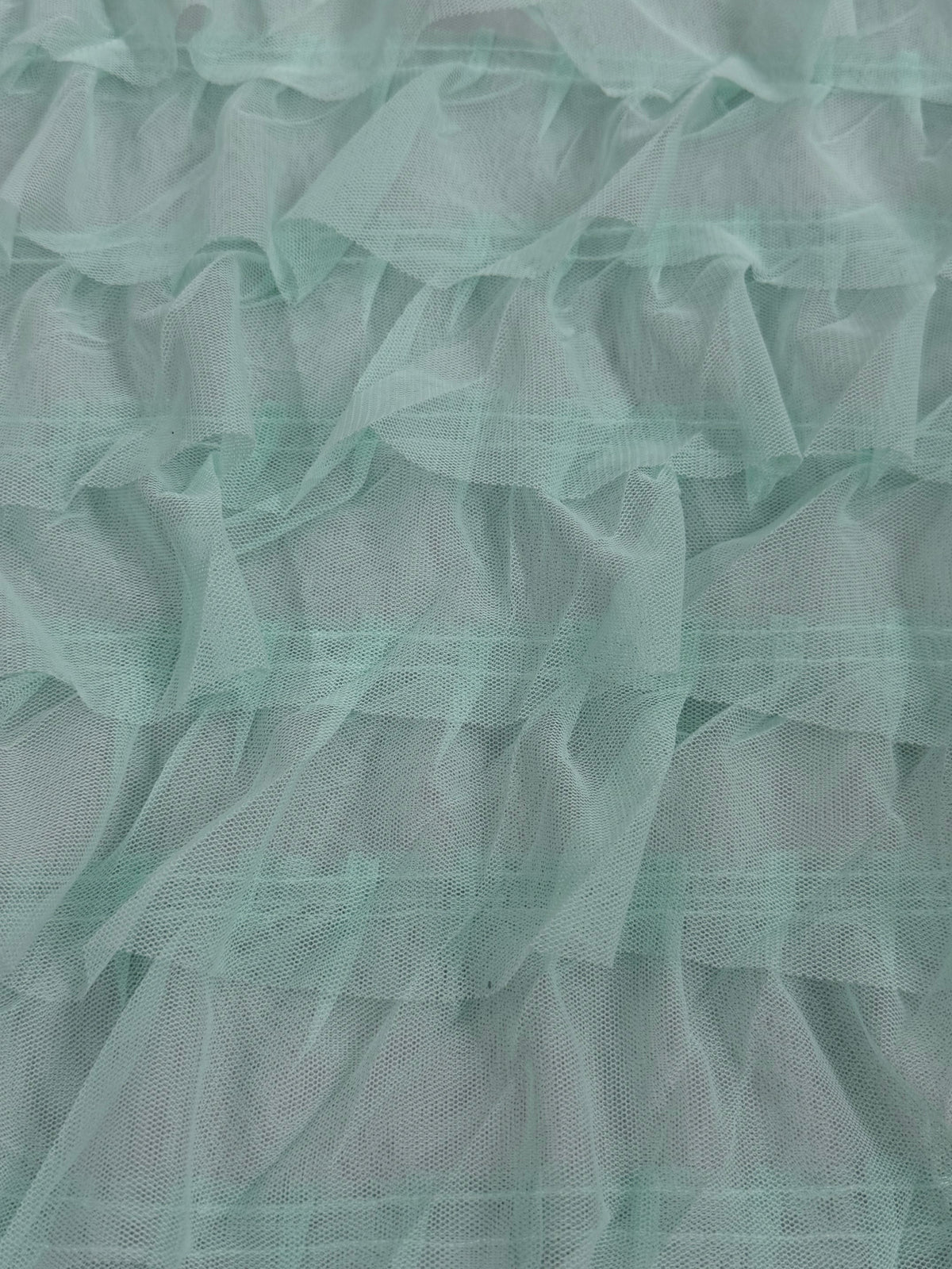 ML203 - Ruffle Lace Fabric by Yard – 52" Mesh for Gowns, Tablecloth, Party Decor