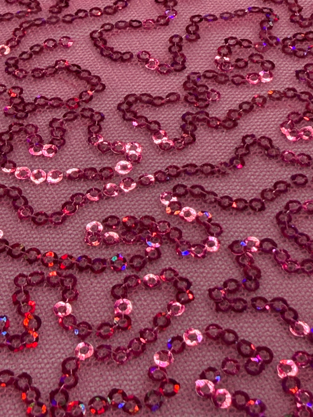 ML190 - Lace Fabric by Yard – 52" Wide Sequined Swirl Mesh for Dancing Gowns, Tablecloth, Party Decor