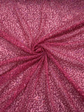 ML190 - Lace Fabric by Yard – 52" Wide Sequined Swirl Mesh for Dancing Gowns, Tablecloth, Party Decor