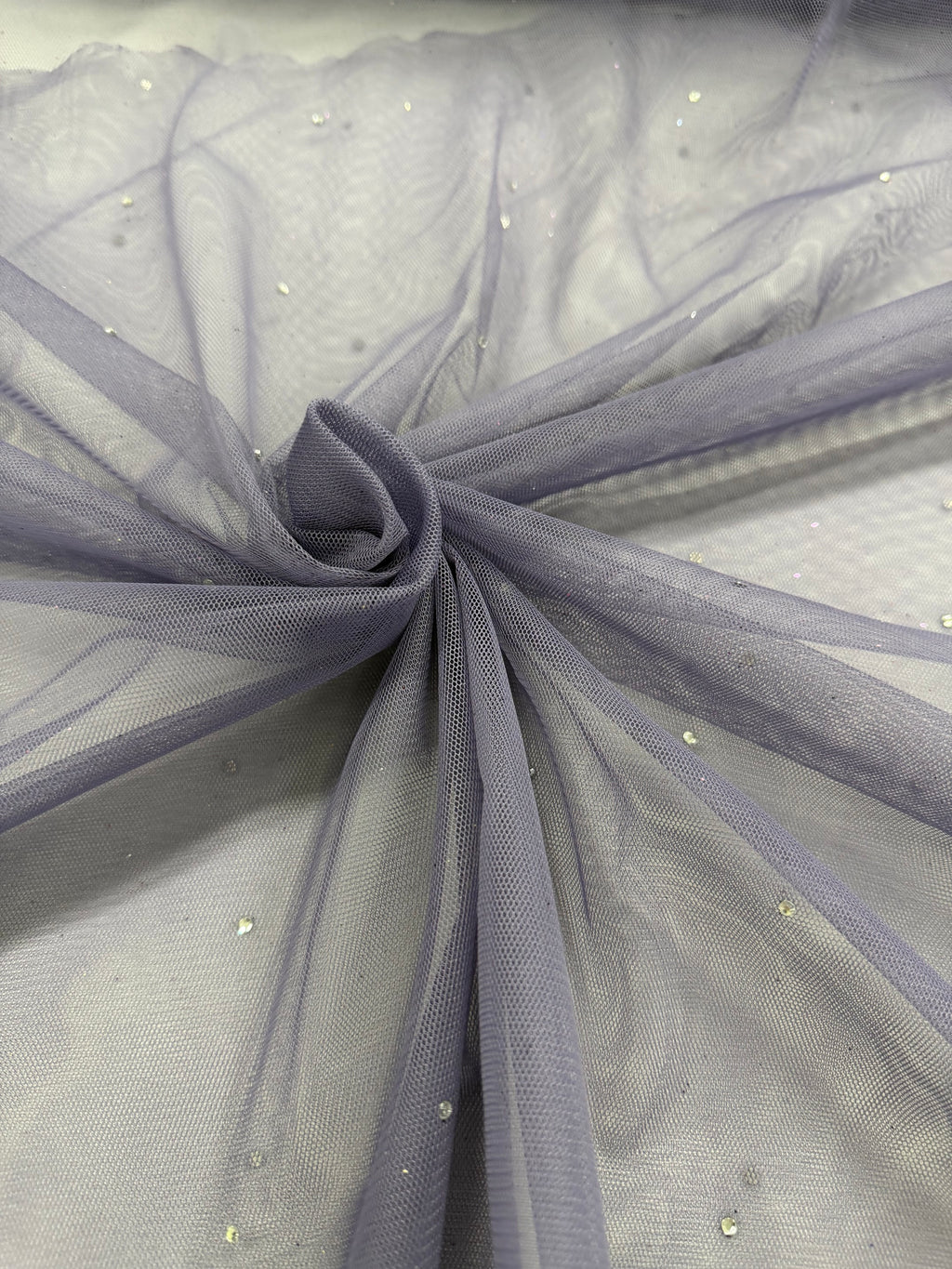 ML193 - Rainstone Fabric by Yard – 60" Wide Tulle Lace for Dancewear, Gowns, Tablecloth, Party Decor