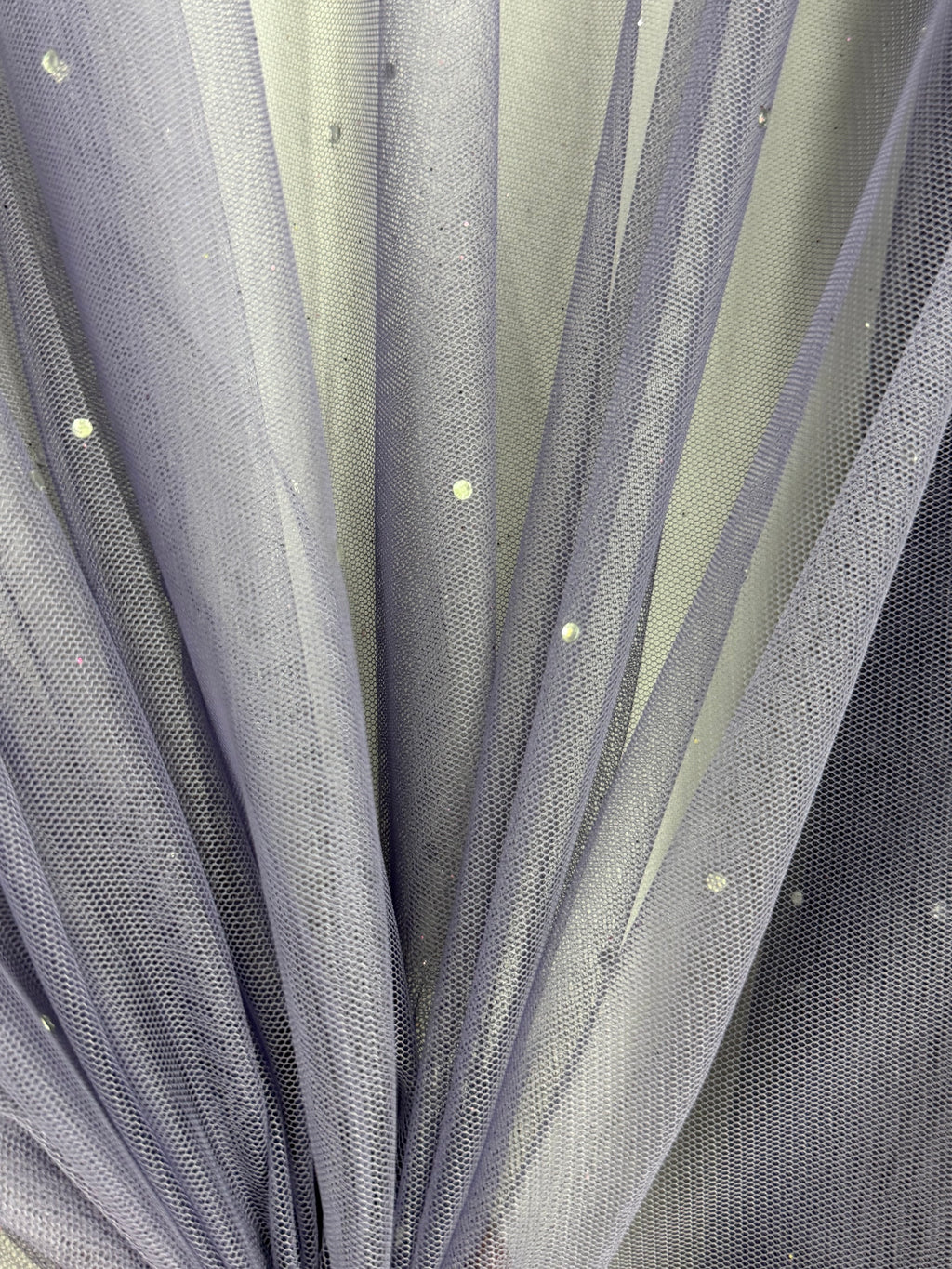ML193 - Rainstone Fabric by Yard – 60" Wide Tulle Lace for Dancewear, Gowns, Tablecloth, Party Decor