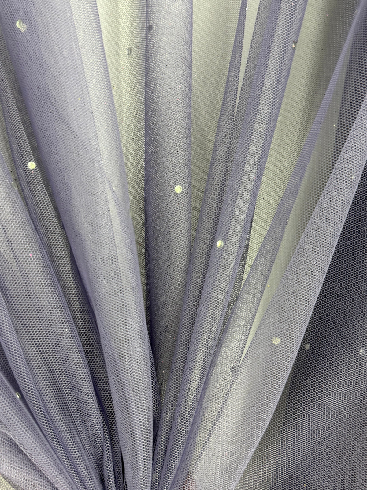 ML193 - Rainstone Fabric by Yard – 60" Wide Tulle Lace for Dancewear, Gowns, Tablecloth, Party Decor