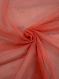 ML193 - Rainstone Fabric by Yard – 60" Wide Tulle Lace for Dancewear, Gowns, Tablecloth, Party Decor