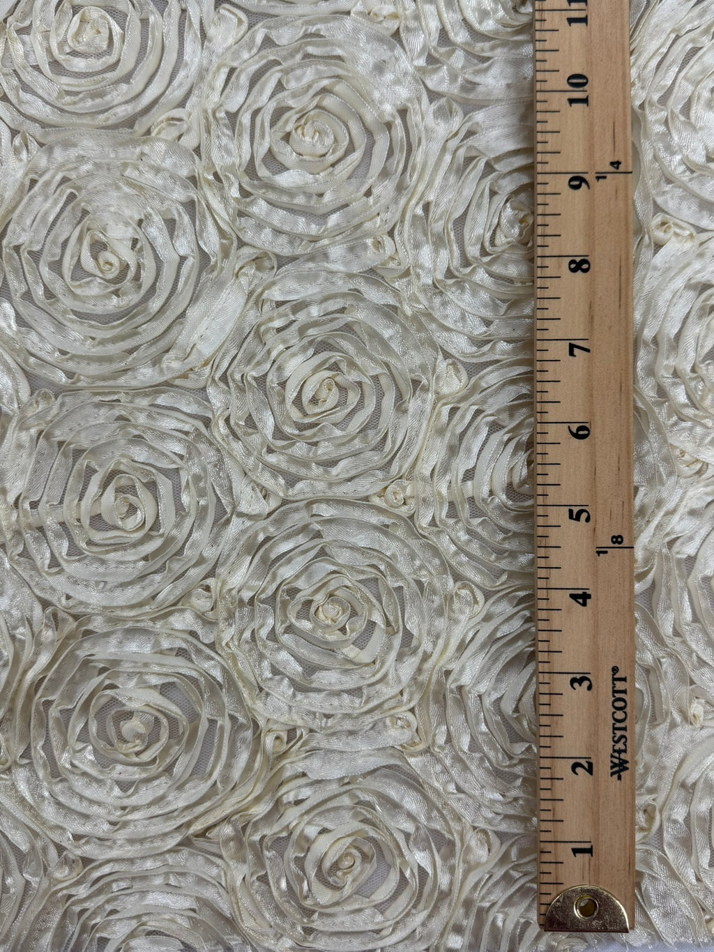 ML145 3D FLORAL ROSETTE RIBBON LACE FABRIC
