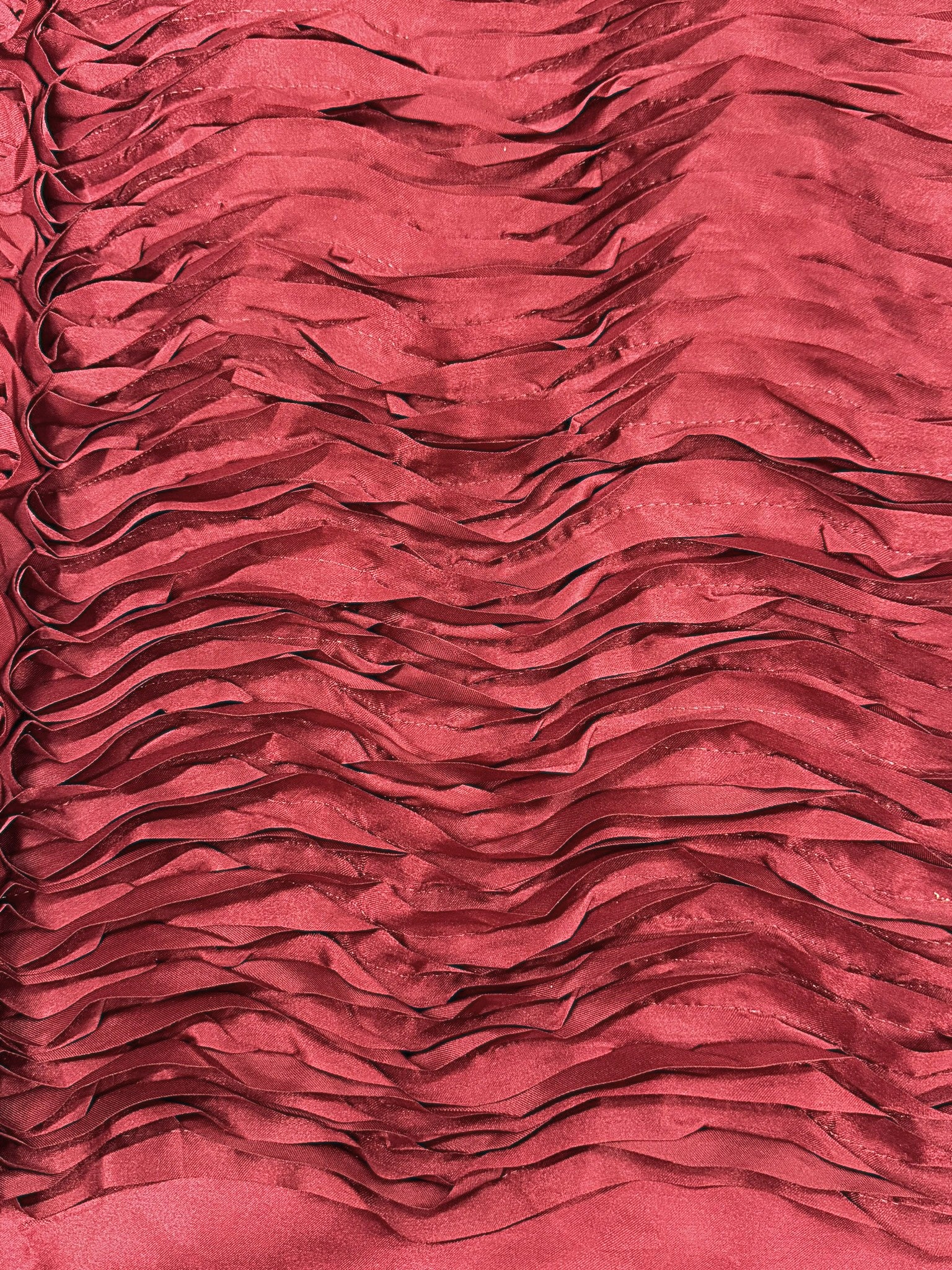 ML147 3D FLORAL WAVY RIBBON SATIN FABRIC