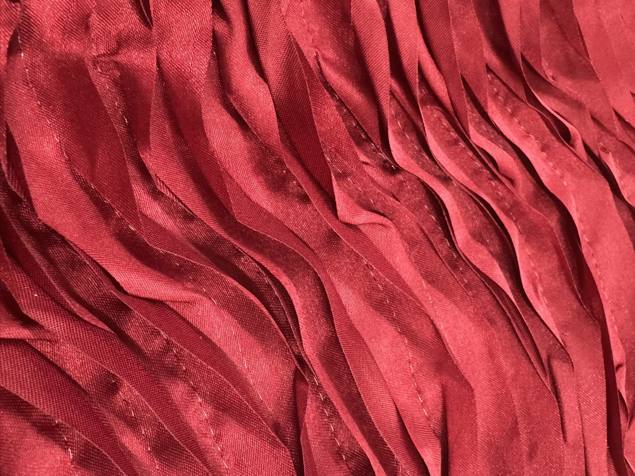 ML147 3D FLORAL WAVY RIBBON SATIN FABRIC