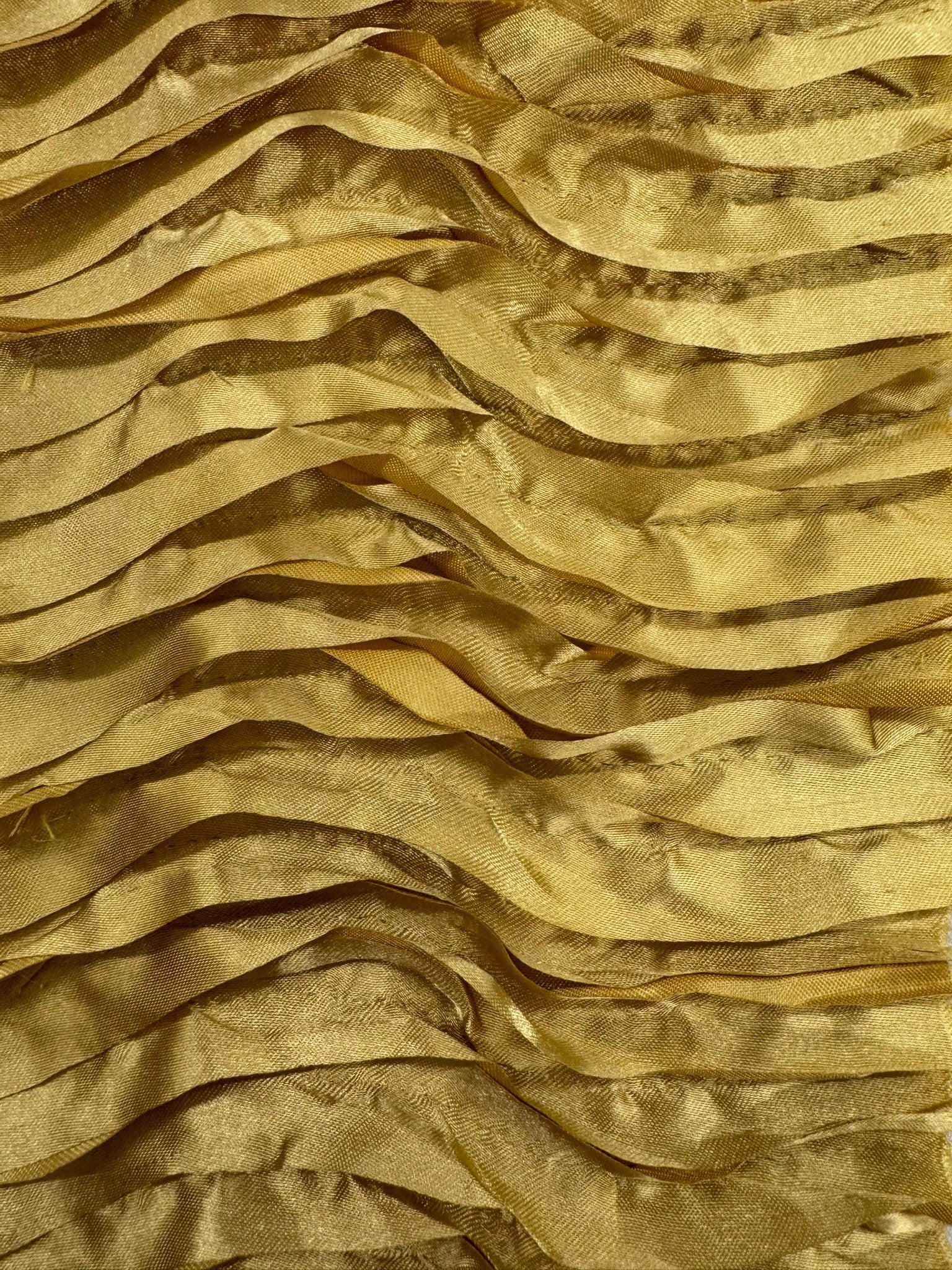 ML147 3D FLORAL WAVY RIBBON SATIN FABRIC