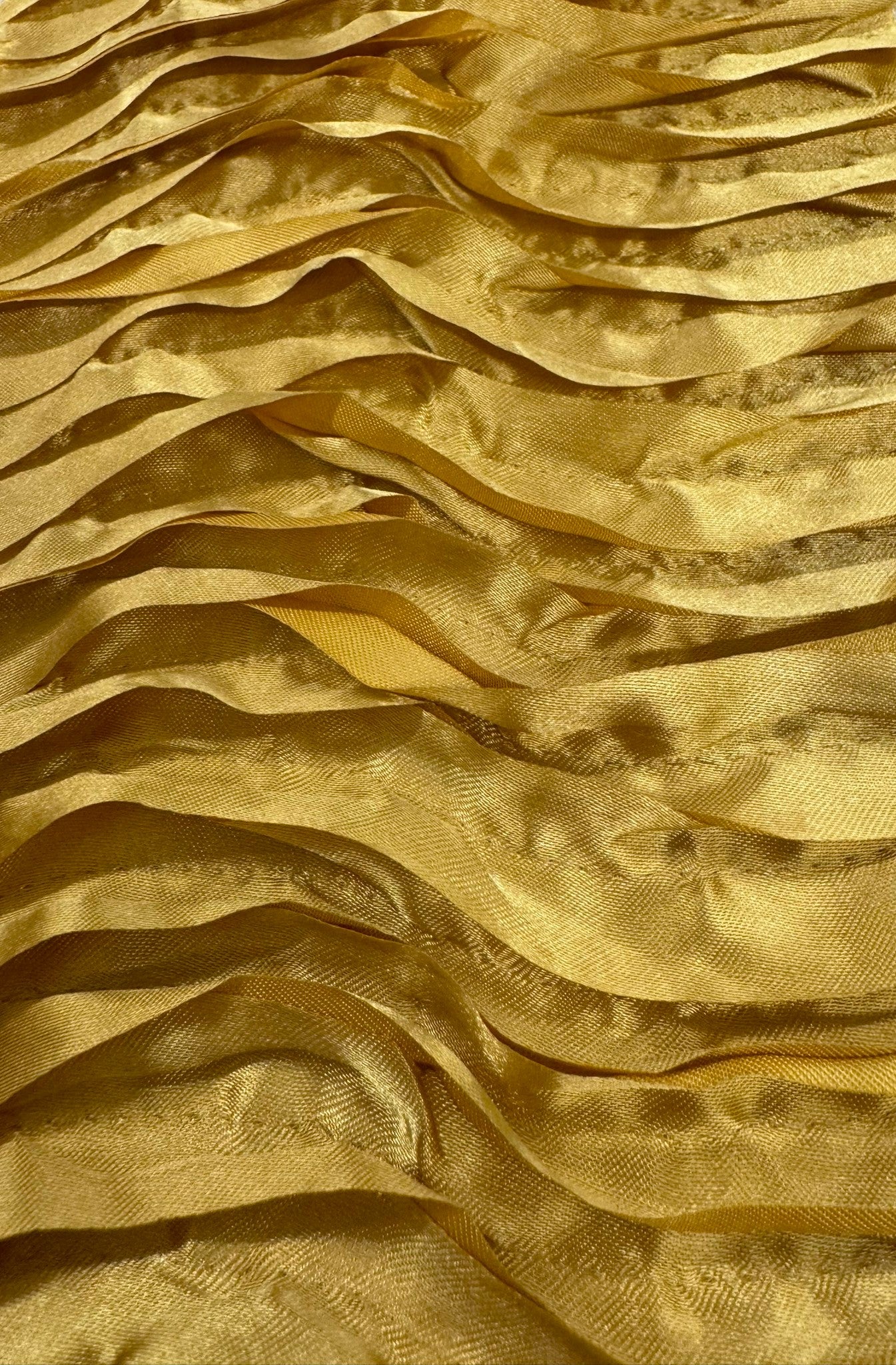 ML147 3D FLORAL WAVY RIBBON SATIN FABRIC