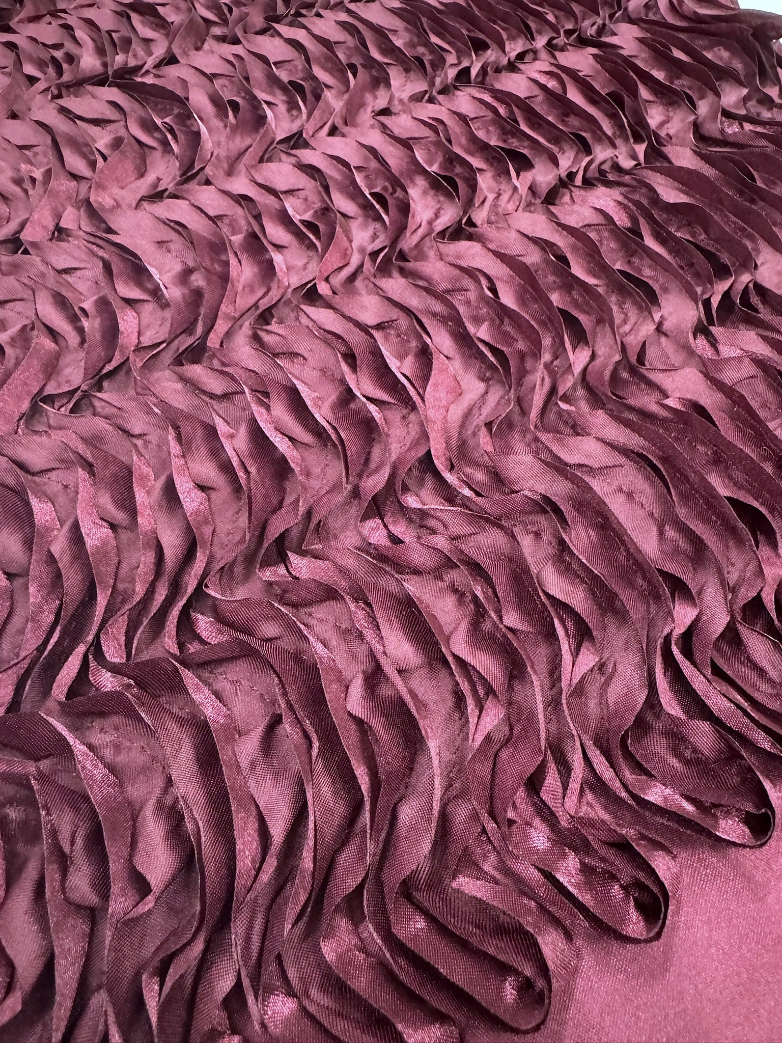 ML149 3D WAVY RIBBON SATIN FABRIC