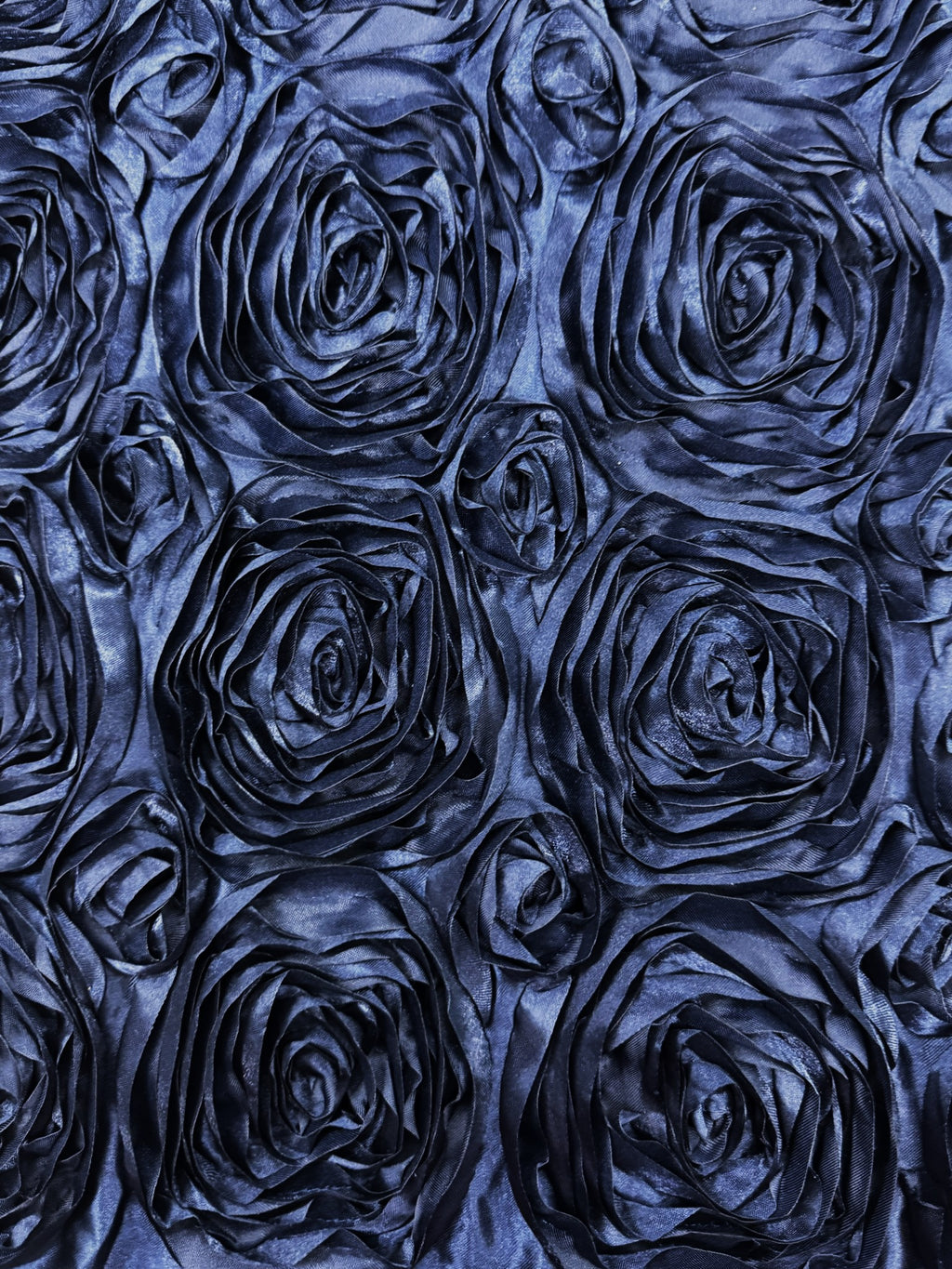 ML148 3D FLORAL ROSETTE RIBBON SATIN FABRIC