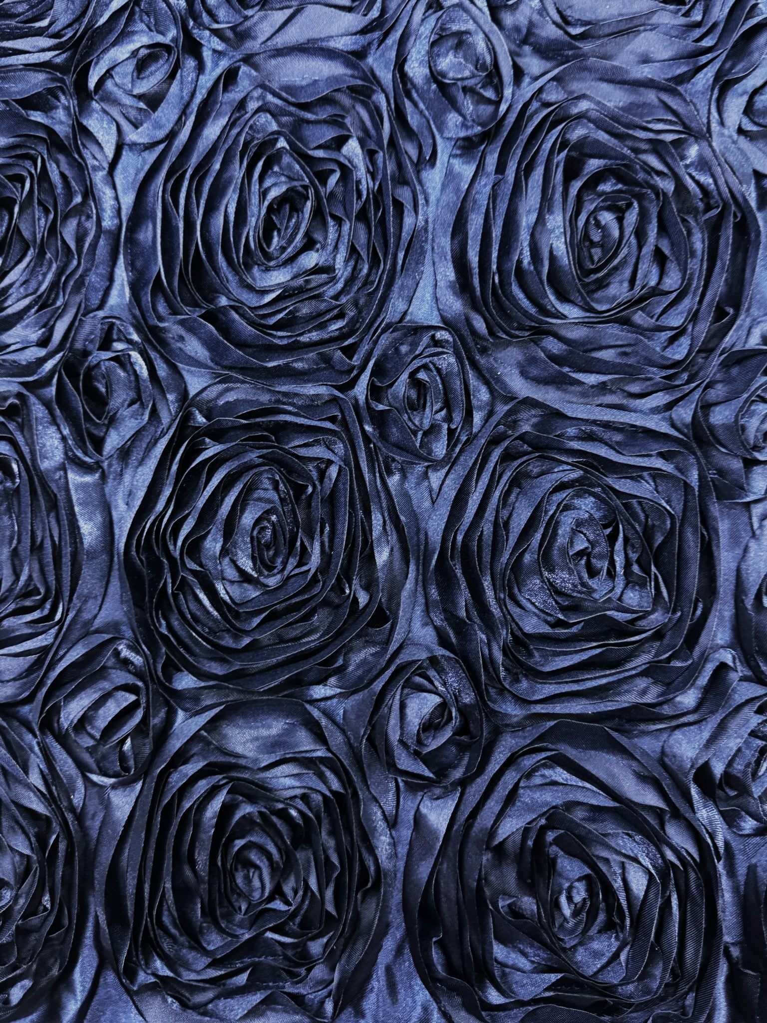 ML148 3D FLORAL ROSETTE RIBBON SATIN FABRIC