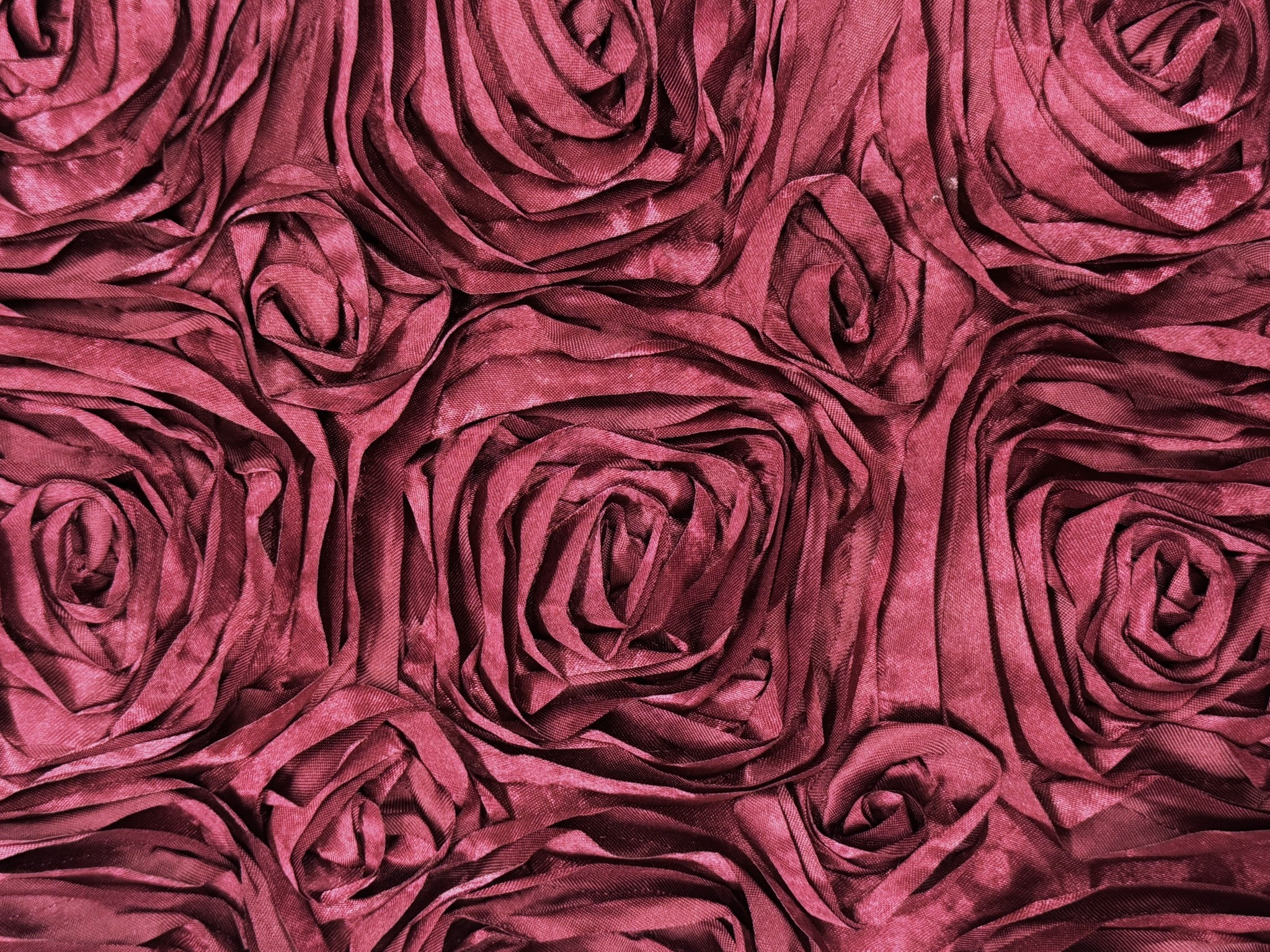 ML148 3D FLORAL ROSETTE RIBBON SATIN FABRIC