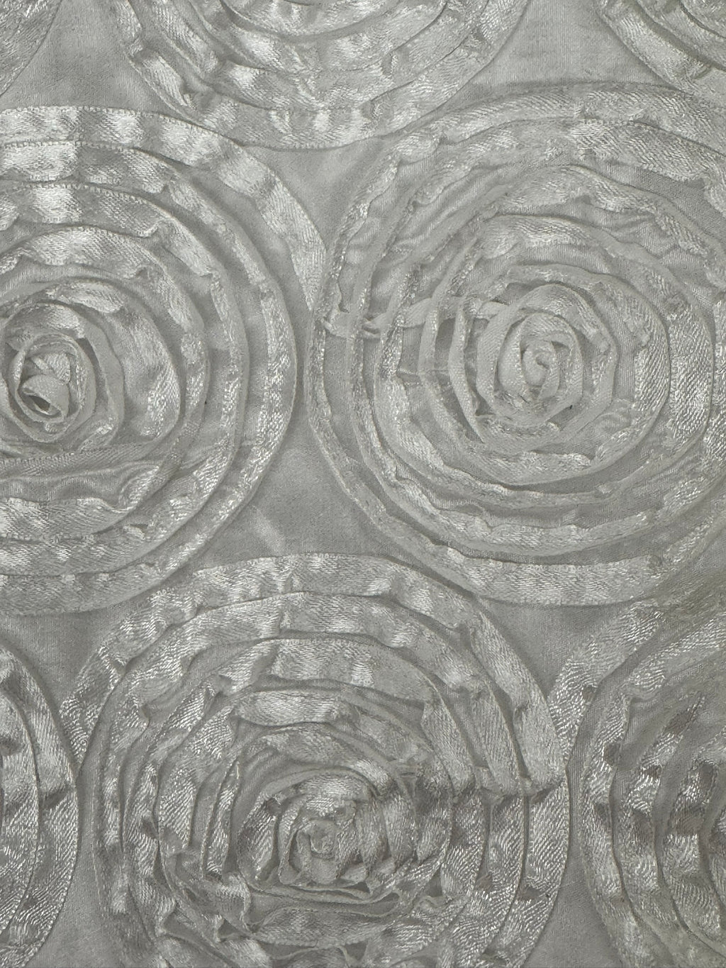 ML150 3D FLORAL ROSETTE RIBBON TAFFETA FABRIC