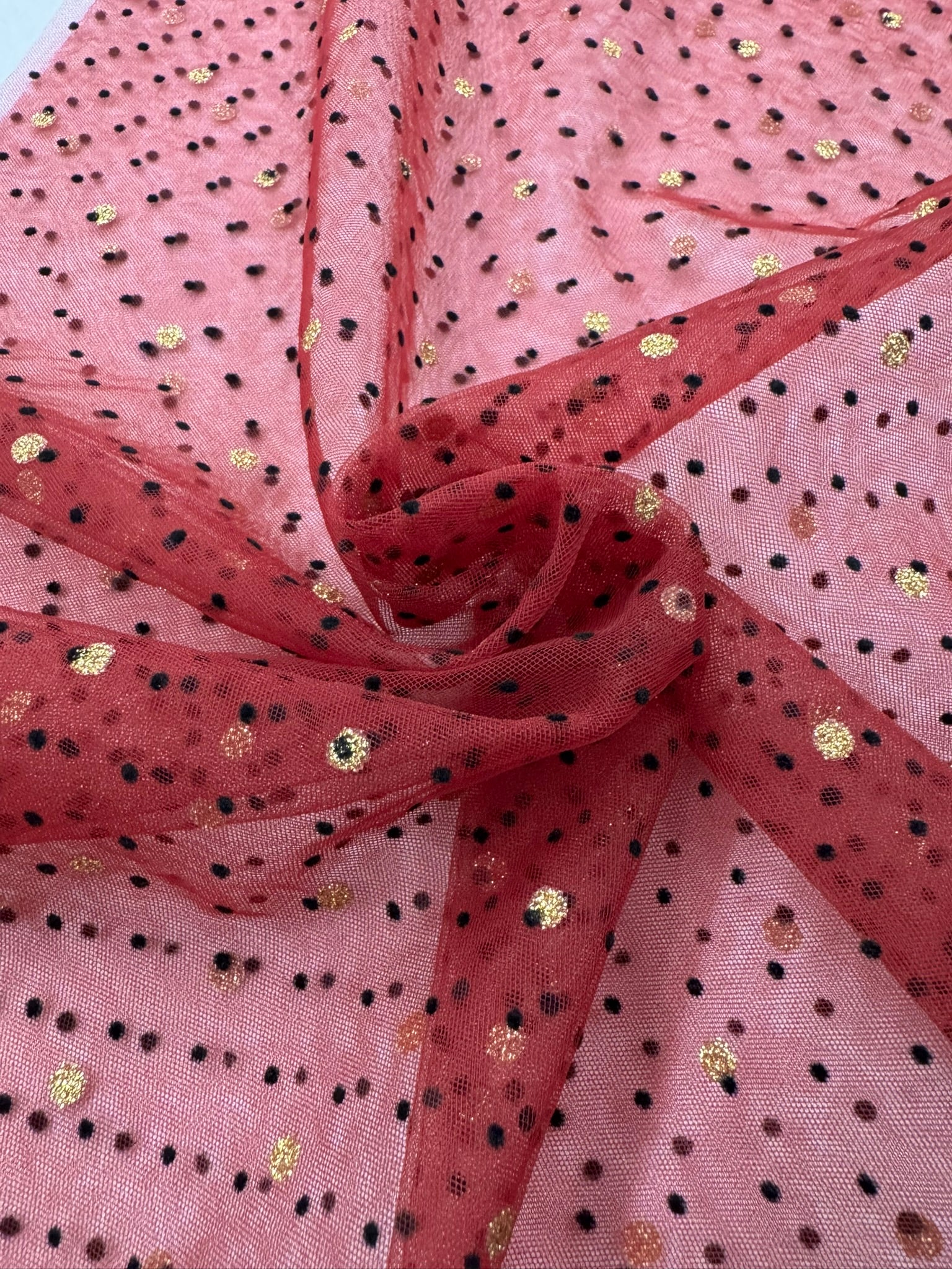 ML153 VELVET POLKADOT TULLE