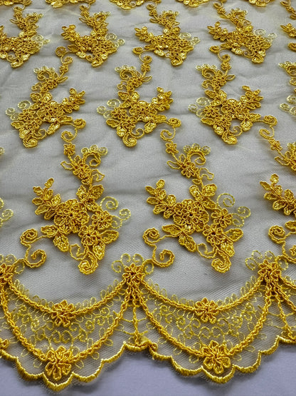 ML101 YELLOW Corded Lace