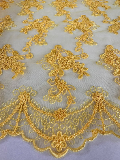 ML101 YELLOW Corded Lace